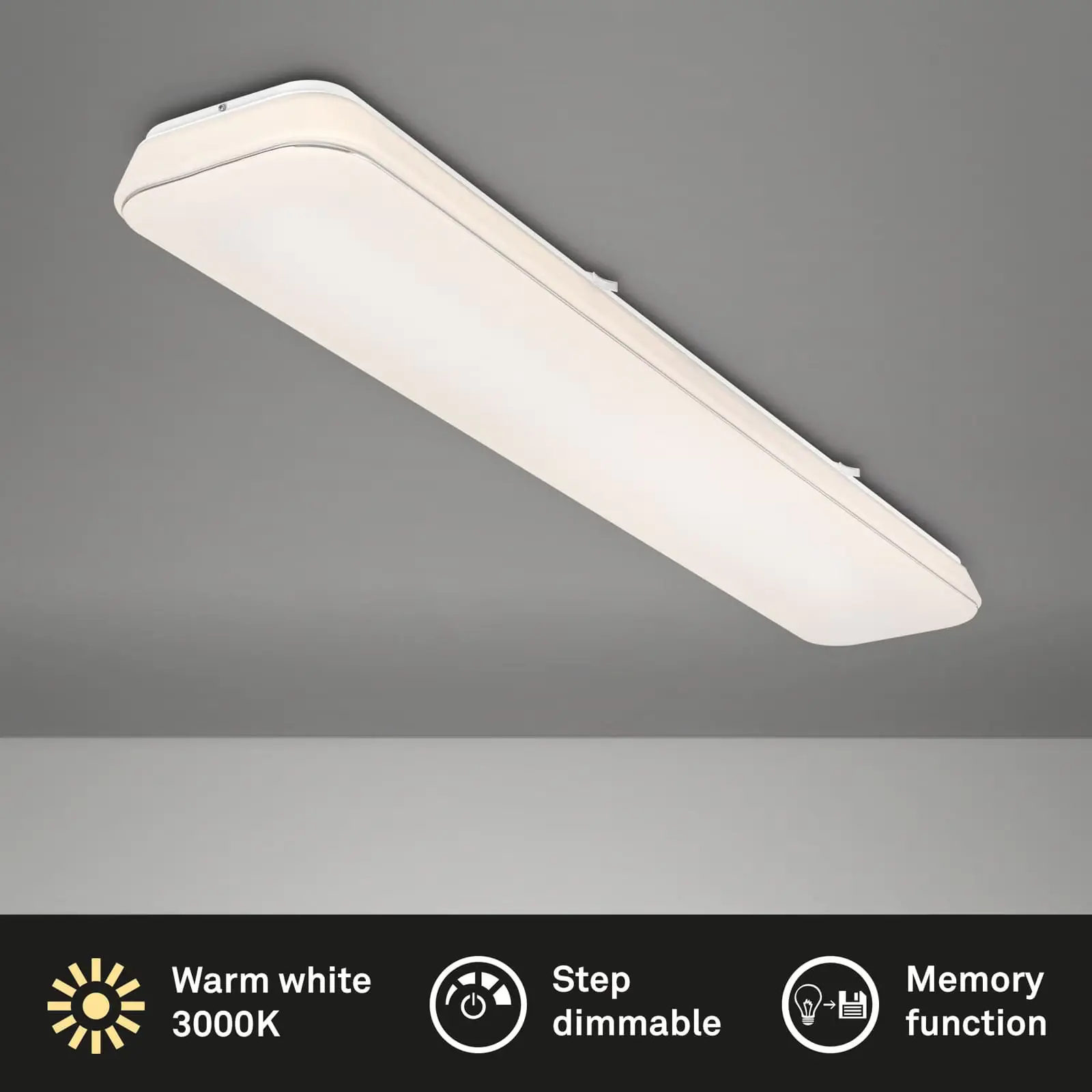 Di-Ka LED Deckenleuchte Rupa 48W weiß, dimmbar, warmweiß Di-Ka LED Deckenleuchte Rupa 48W weiß, dimmbar, warmweiß
