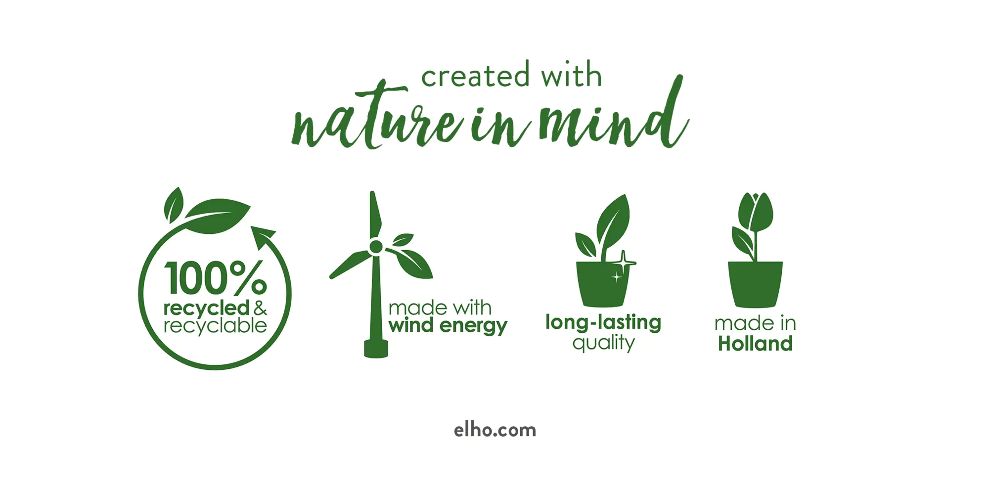 Elho Blumentopf Kunststoff grün Ø 25 cm Algarve Cilindro