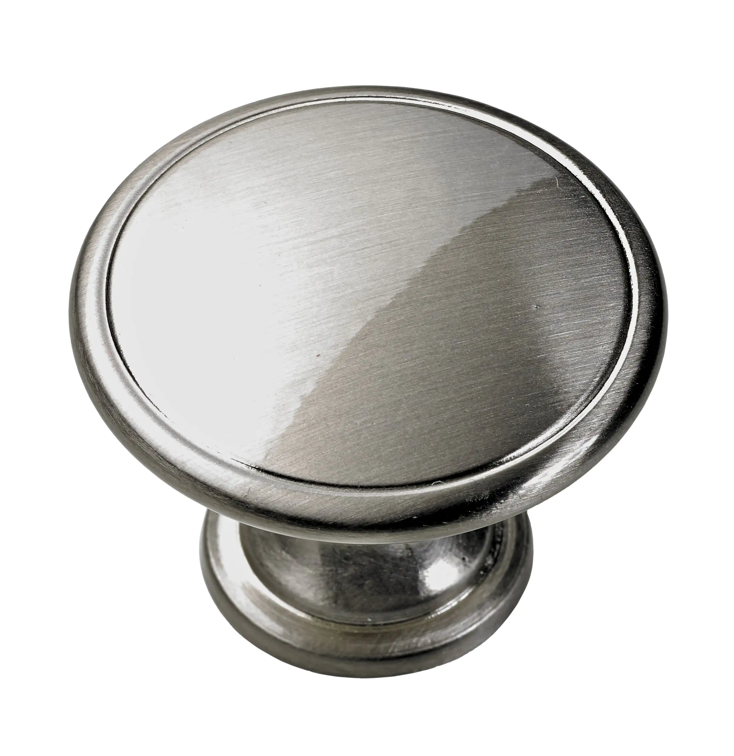 Hettich Möbelknopf Zinkdruckguss Edelstahl-Optik Ø 45 mm - 1 Stück