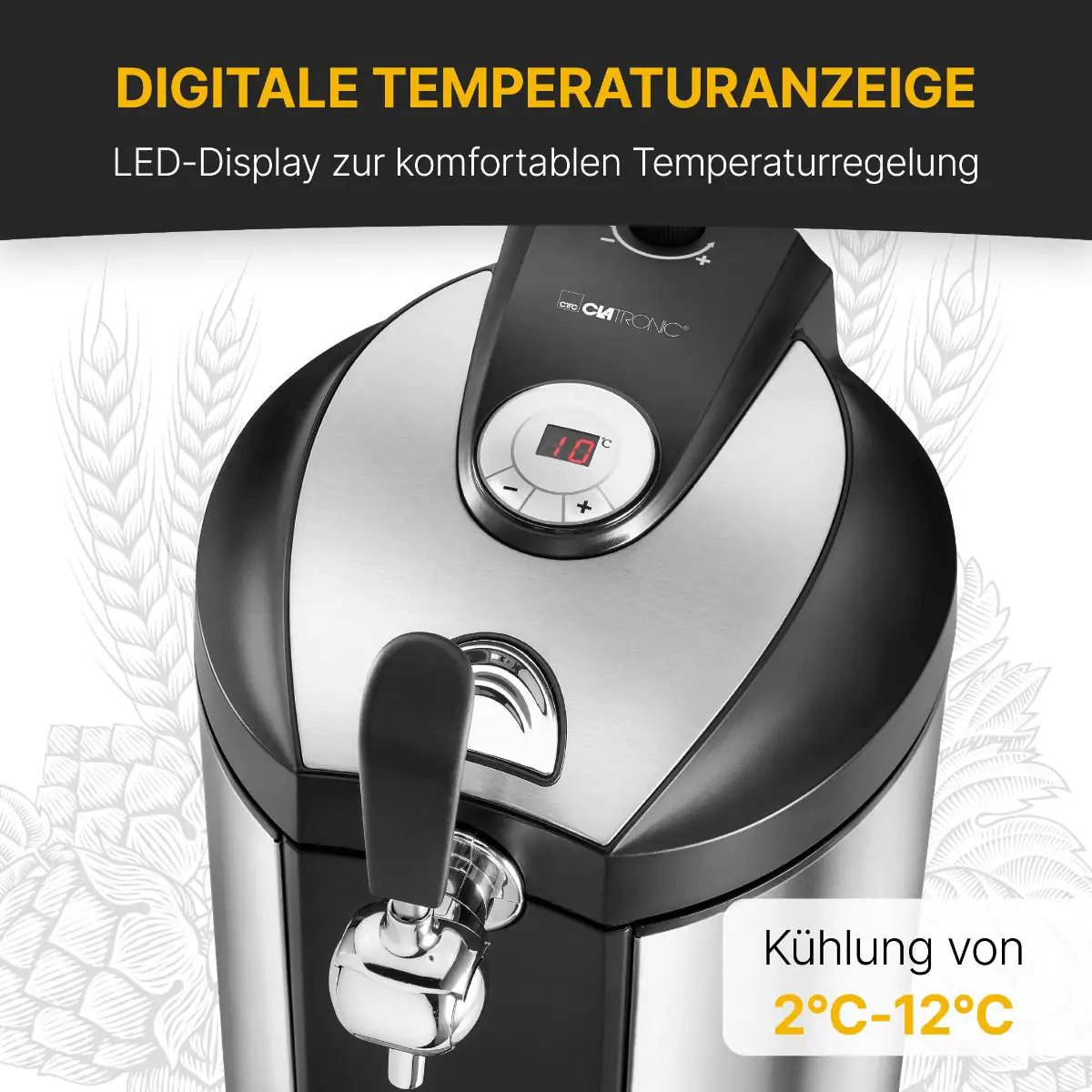 Clatronic Bierzapfanlage BZ 3740 für 5 L Fässchen, mit Kühlung Clatronic Bierzapfanlage BZ 3740 für 5 L Fässchen, mit Kühlung