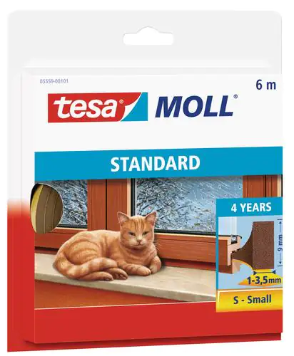 tesa Moll Schaumstoffdichtung Standard tesa Moll Schaumstoffdichtung Standard 6 m, braun
