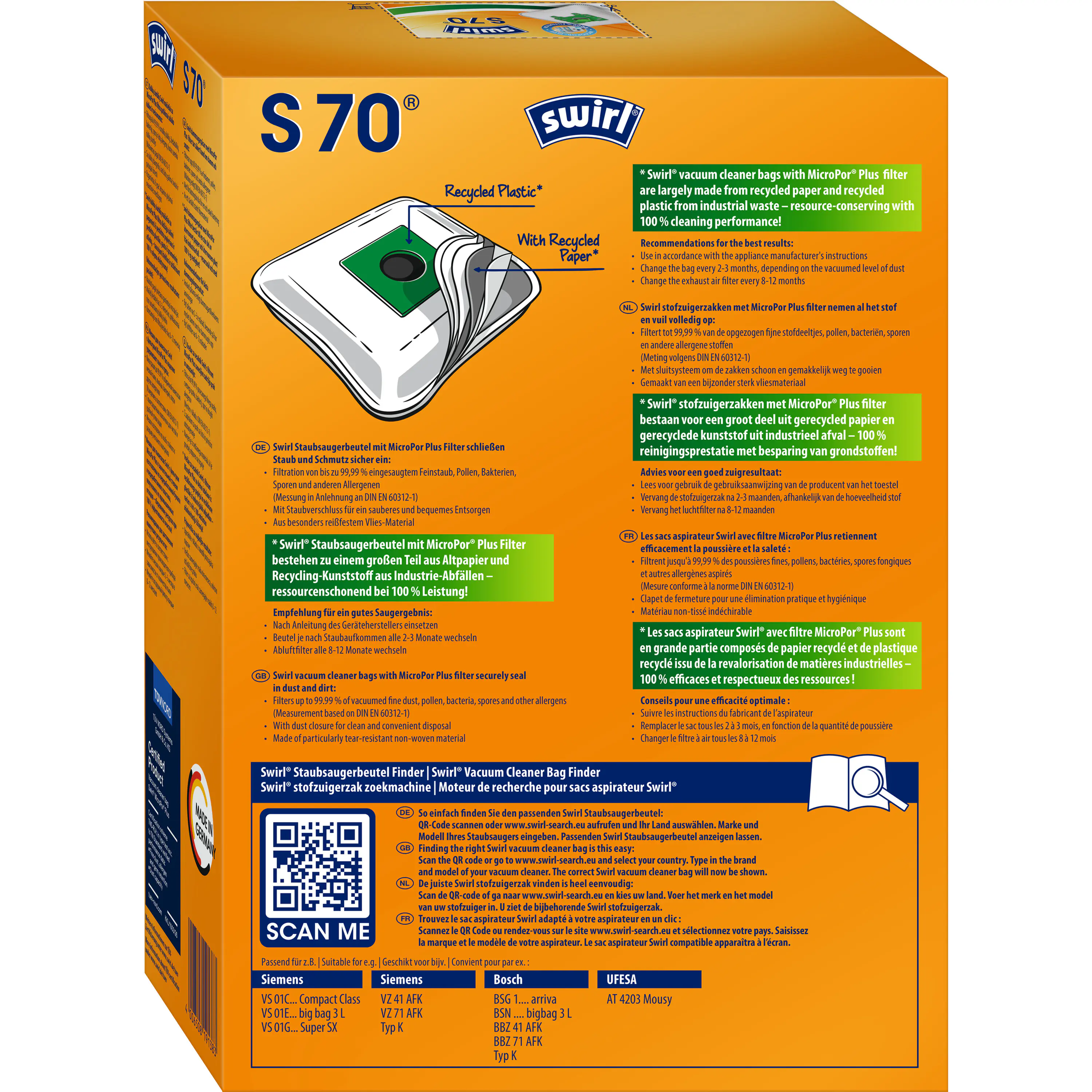 Swirl® S 70  MicroPor® Plus