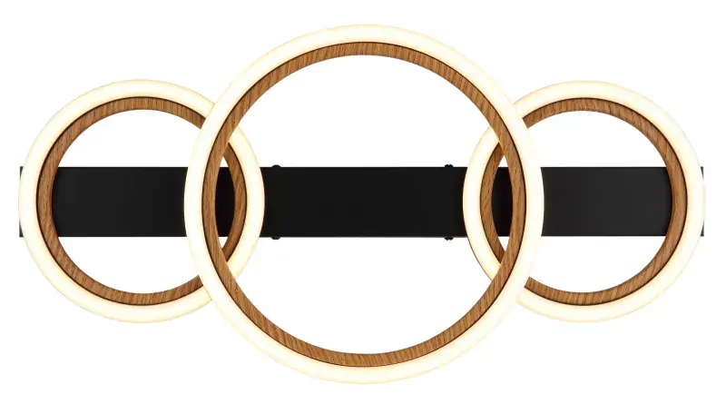 Globo Deckenleuchte Dakari I 58 x 30 cm L x B schwarz warmweiß