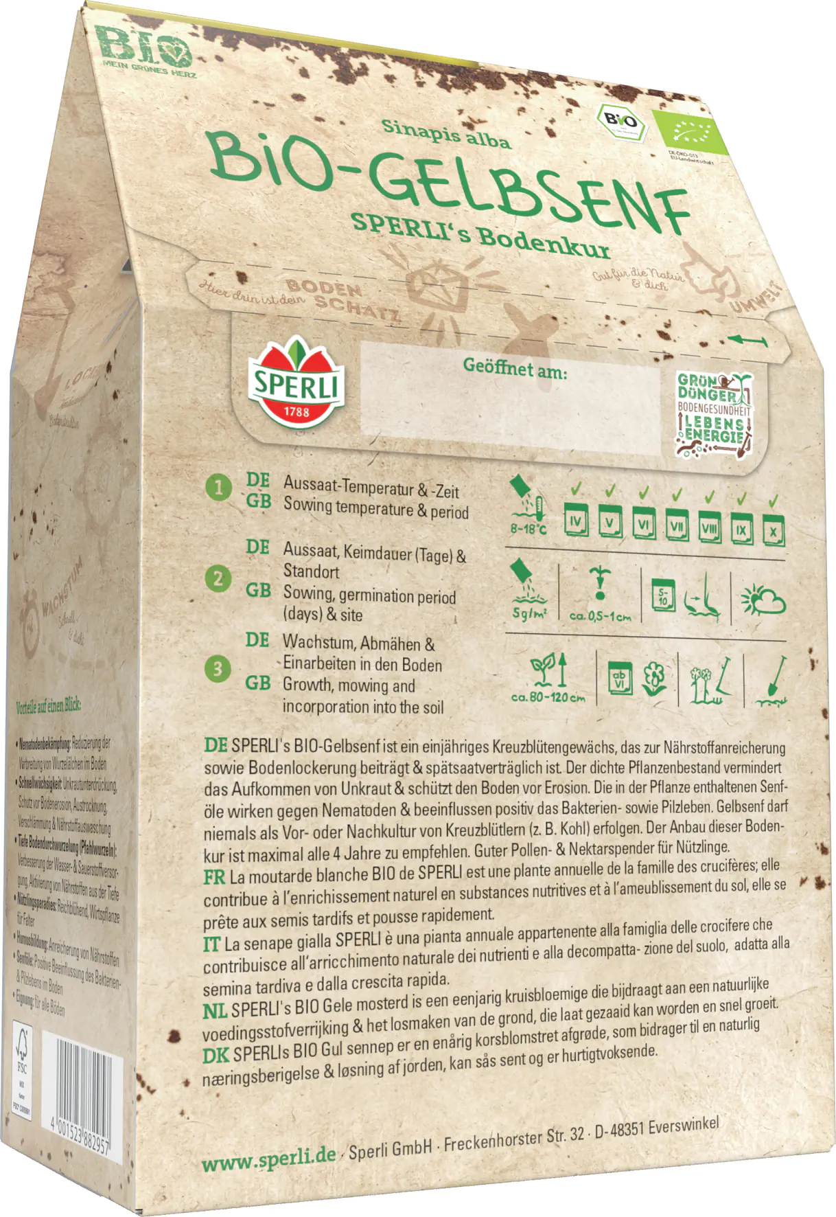 Sperli's Bodenkur Bio Gelbsenf 250 g