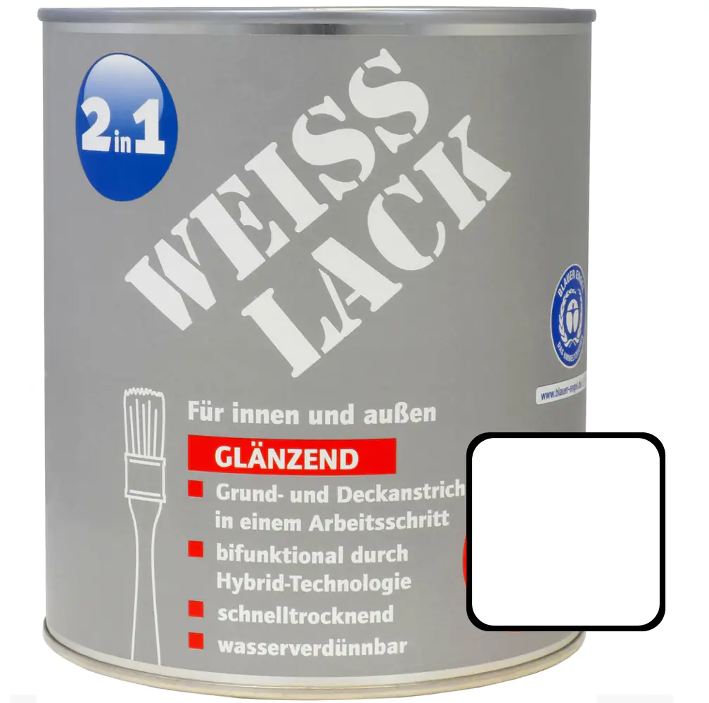 Wilckens Weißlack 2in1 2 L weiß glänzend