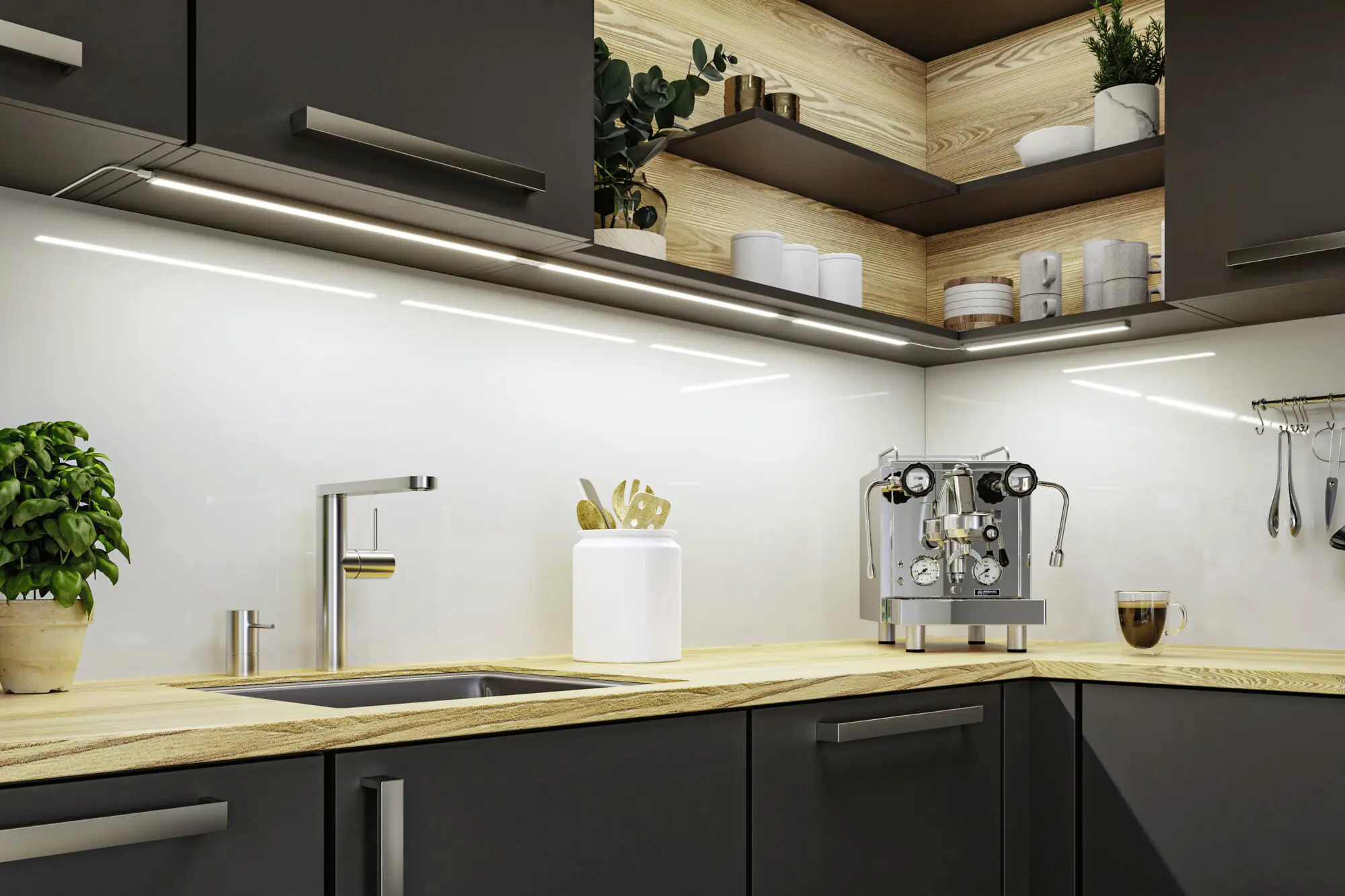 Paulmann LED Lichtleiste Inline chrom matt 35 cm TW 2er Set