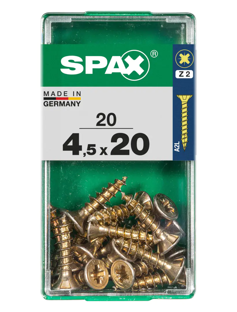 Spax Universalschrauben 4.5 x 20 mm PZ 2 - 20 Stk.