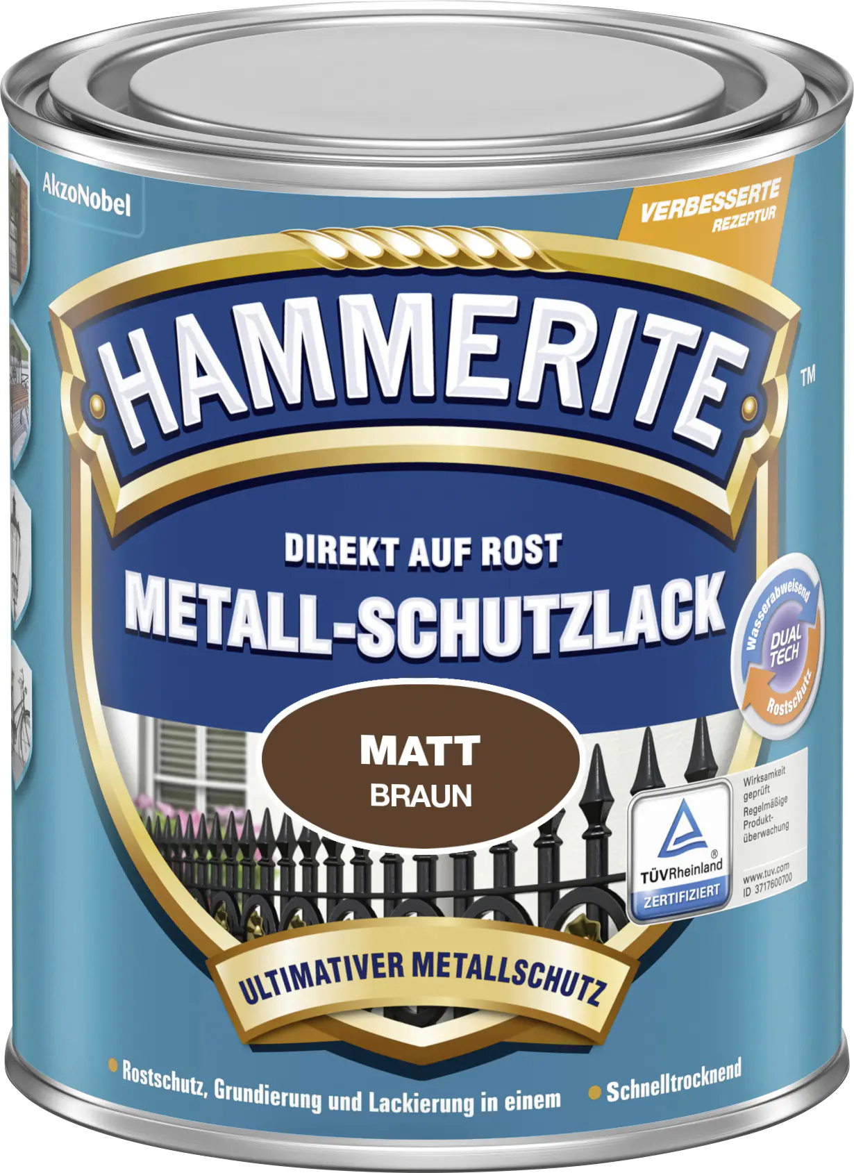 Hammerite Metall-Schutzlack 250 ml braun matt Hammerite Metall-Schutzlack 250 ml braun matt