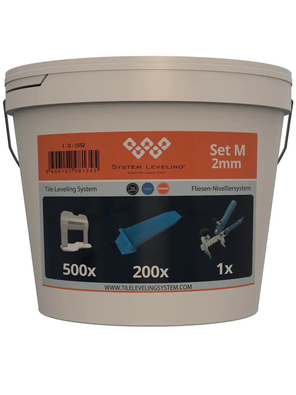 8606107981345 System Leveling Fliesen-Nivelliersystem Set M Fugenbreite 2 mm