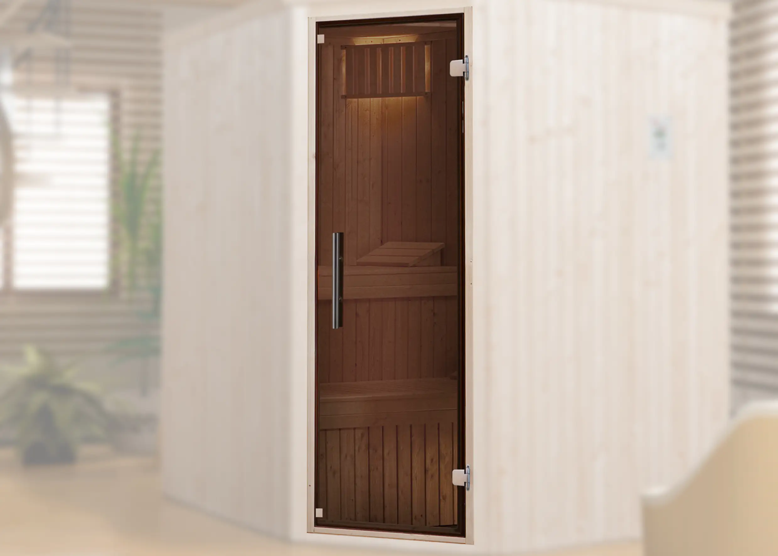 Weka Ganzglastür in Graphit Optik