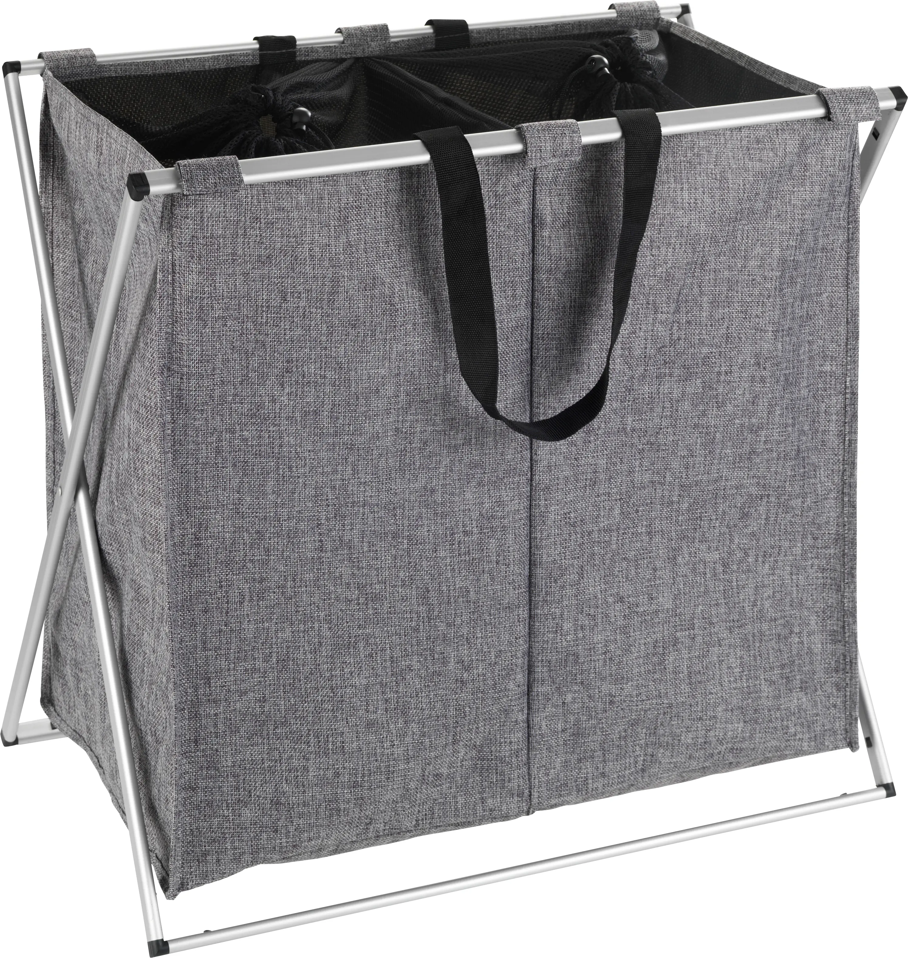 Wenko Wäschesammler Duo 120 L, grau
