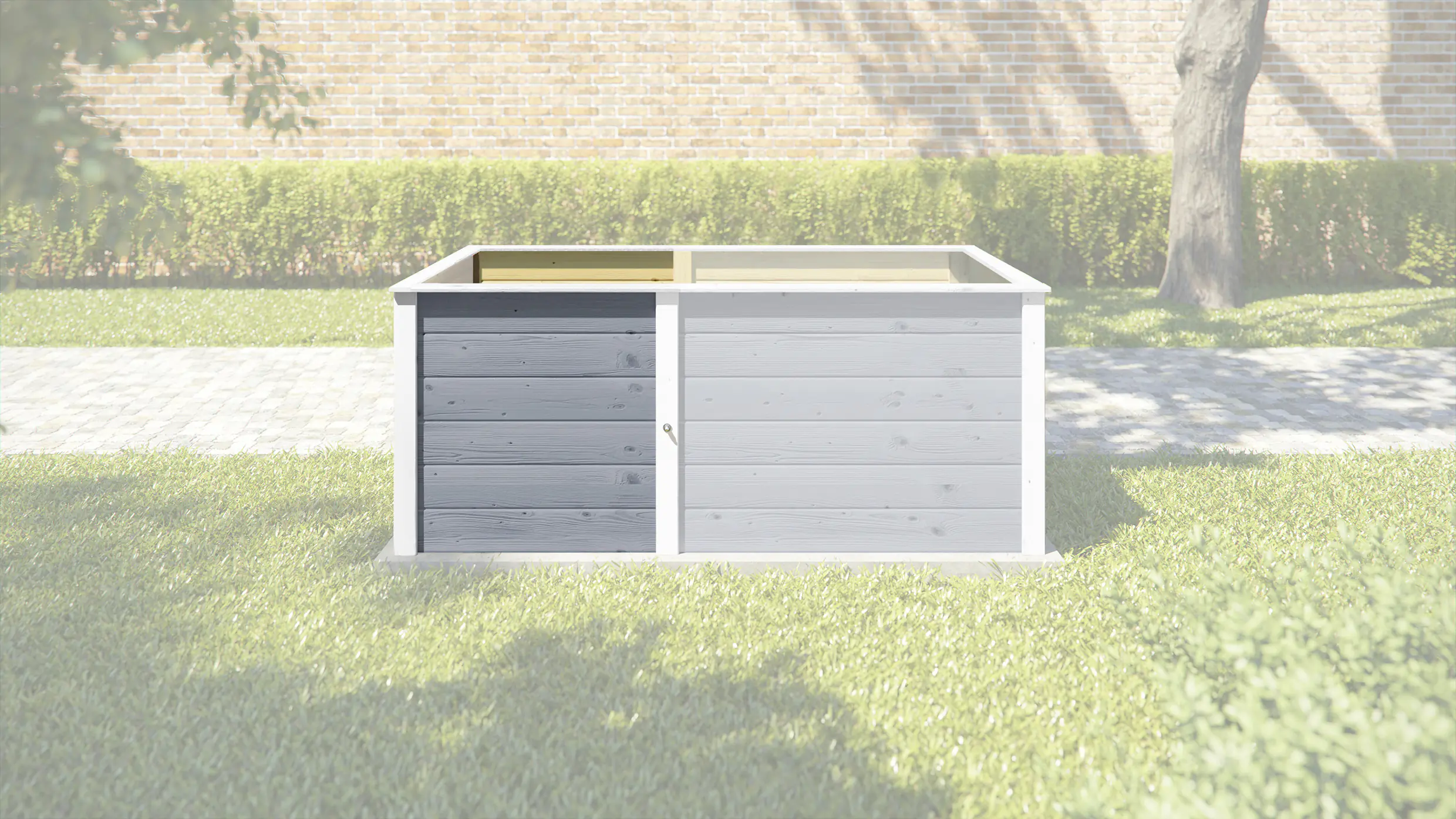 Weka Ergänzungssatz Hochbeet Modular , 21 mm, grau, 67 cm