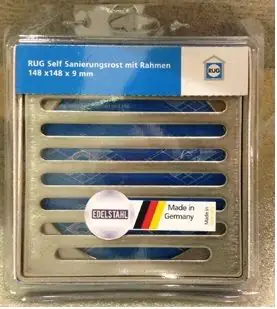 ACO Sanierungsrost Edelstahl, mit Rahmen  für Standardabläufe