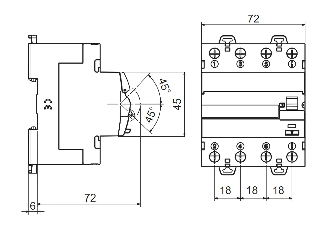Gewiss FI-Schutzschalter GWD4132 40A, 4-polig, 0,03 A Gewiss FI-Schutzschalter GWD4132 40A, 4-polig, 0,03 A
