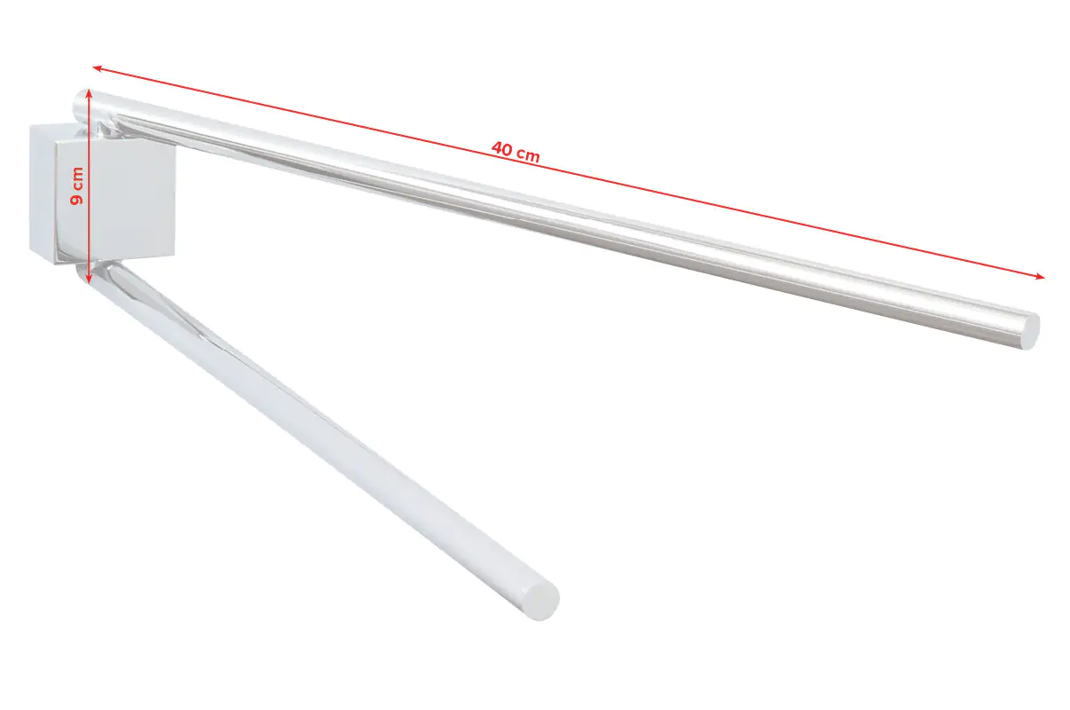 tesa Ekkro Handtuchhalter chrom zweiarmig schwenkbar tesa Ekkro Handtuchhalter chrom zweiarmig schwenkbar