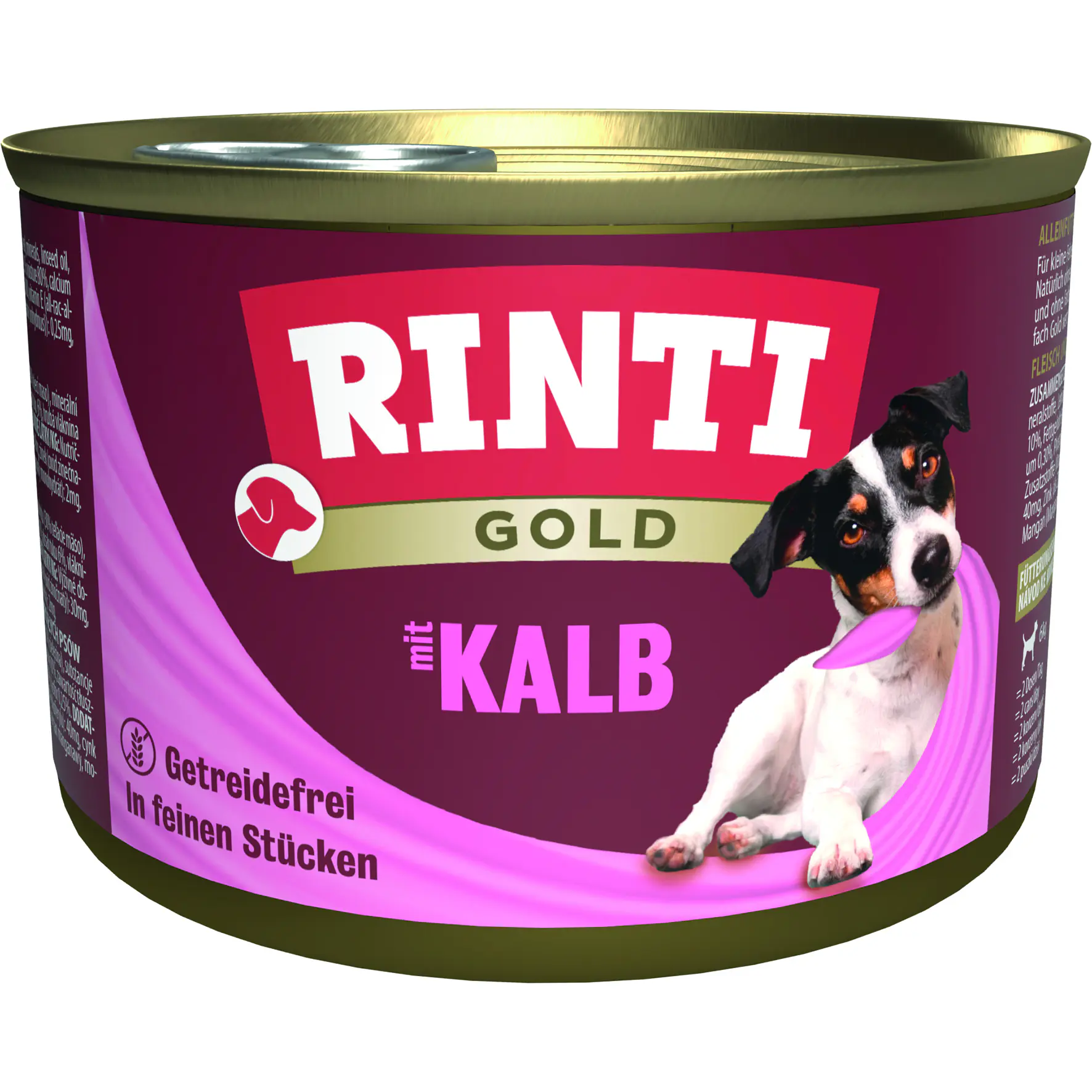 Rinti Gold Hundenassfutter Adult getreidefrei 185 g Kalb