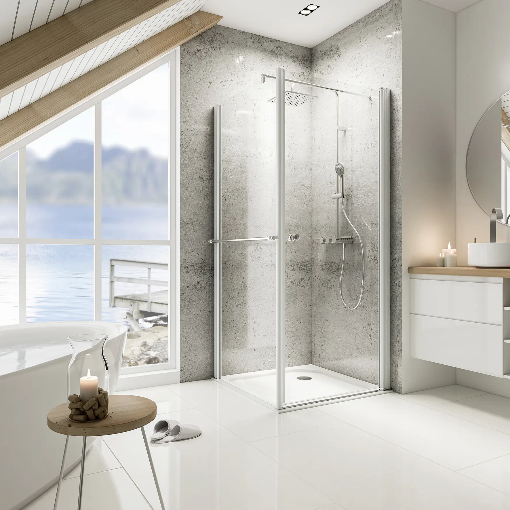 Schulte Drehtür Seitenwand 80 x 80 x 200 cm Garant