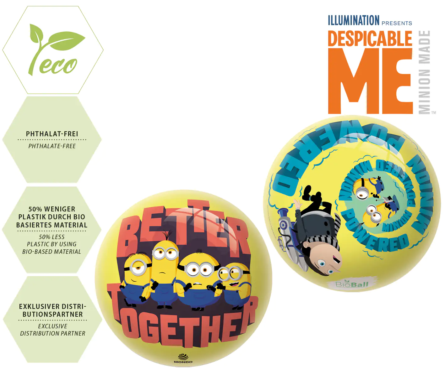 Minions Ball  Ø ca. 23 cm aufgepumpt  Minions Ball  Ø ca. 23 cm aufgepumpt