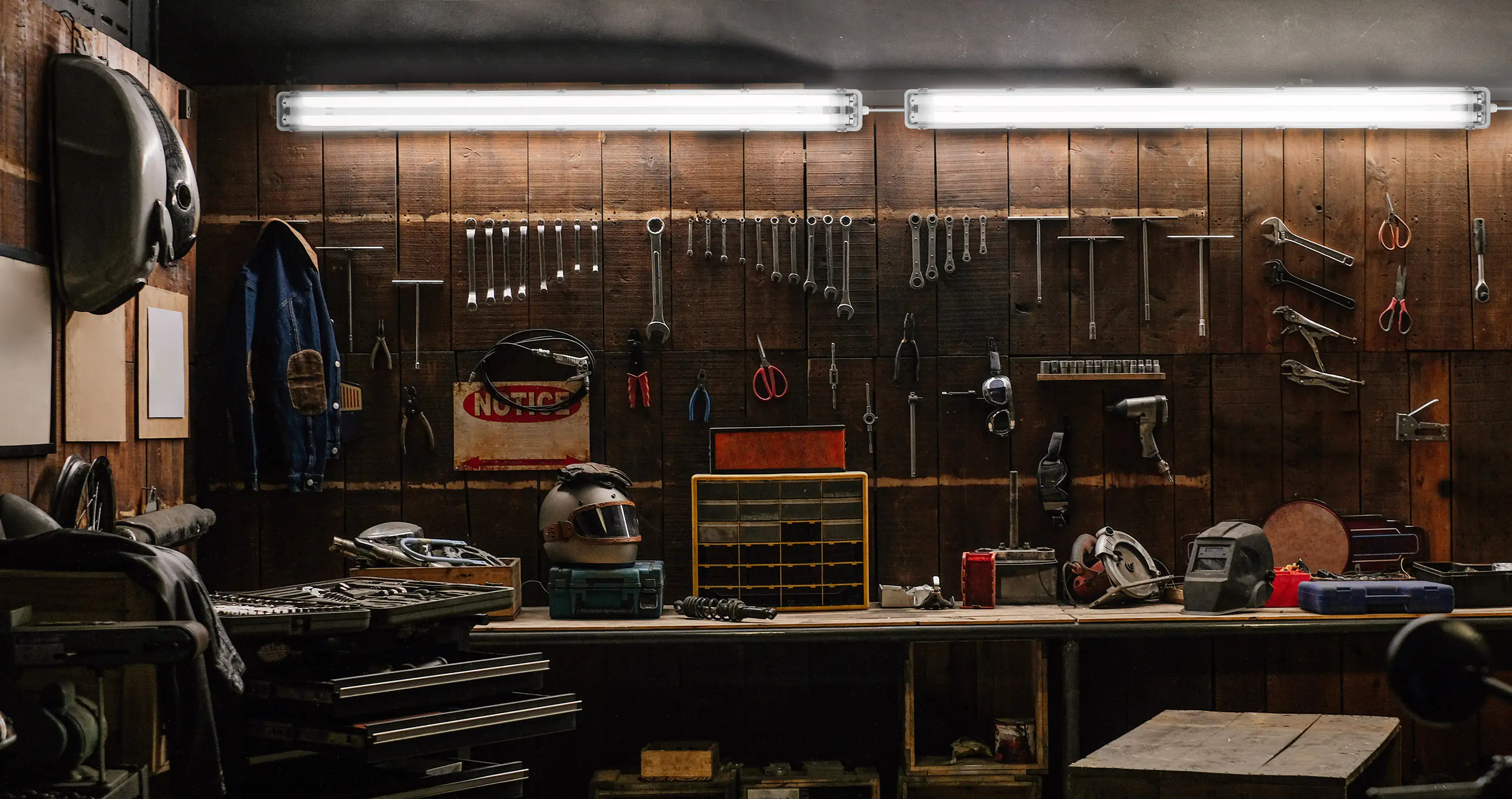 LED Feuchtraumleuchte Marina 2-flammig 120 cm 2x18 W, G13, 1800 lm, weiß