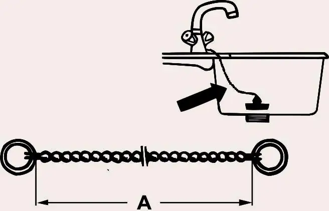 Cornat Ventilkette 25 cm mit 2 Splentringen