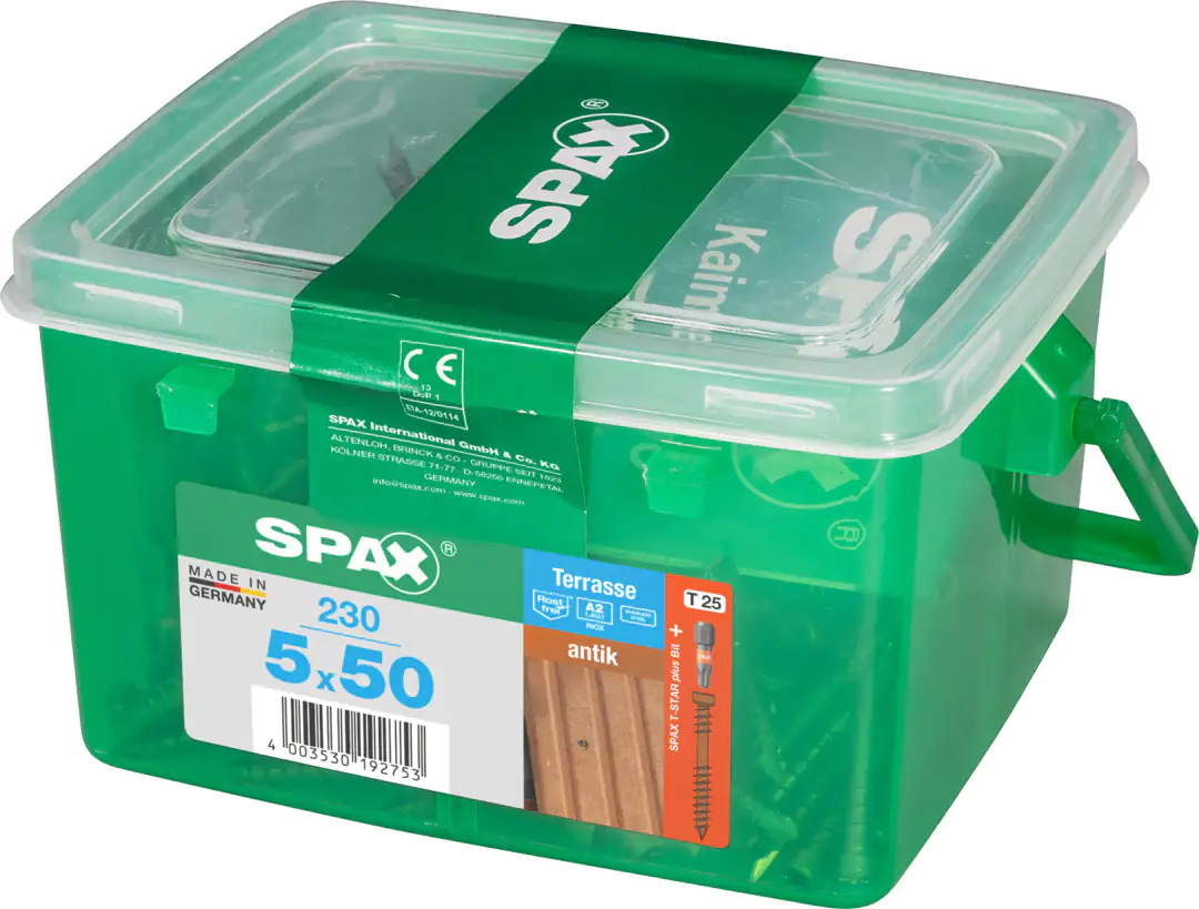 Spax Terrassenschrauben 5.0 x 50 mm TX 25 - 230 Stk.