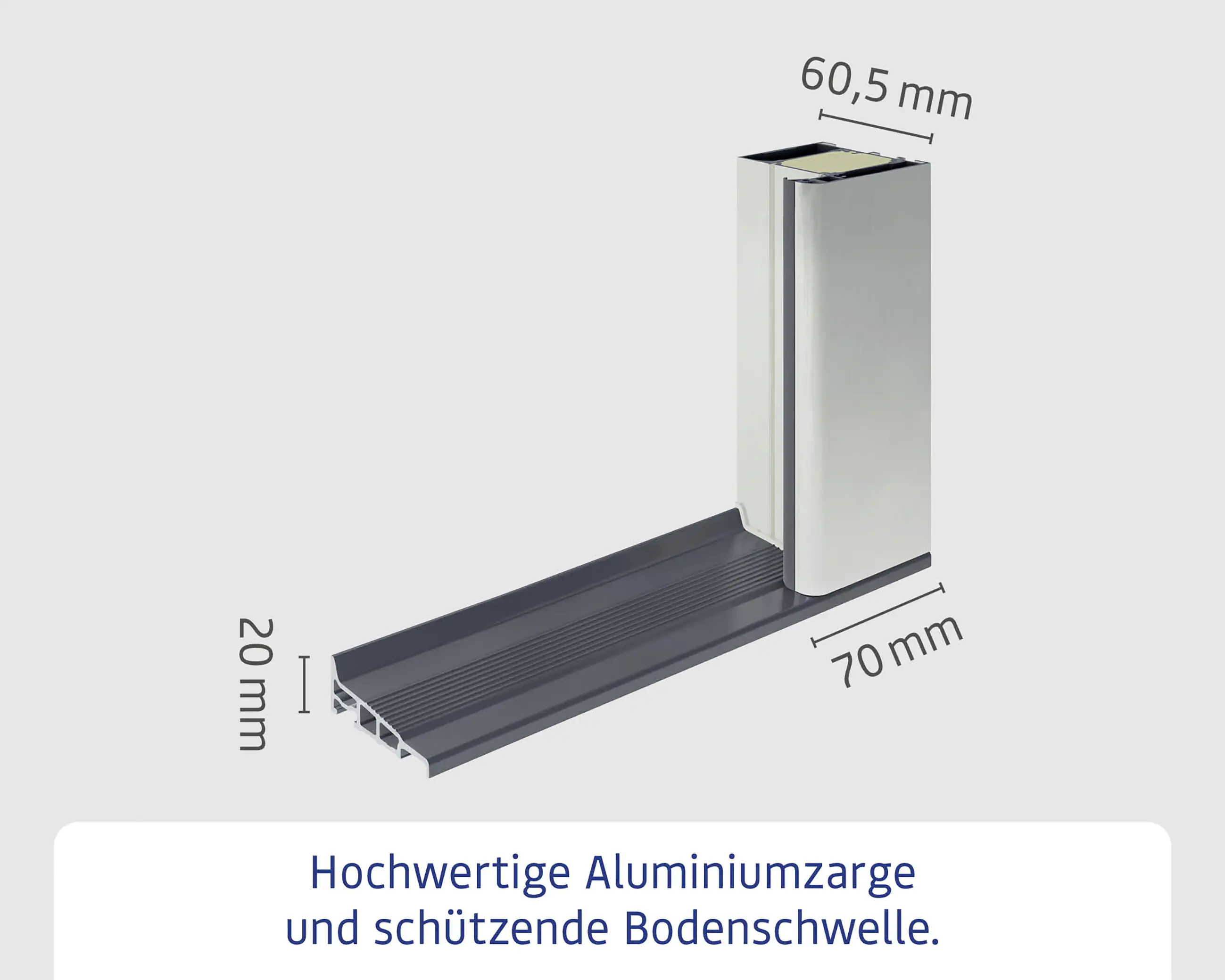 EcoStar Haustür ISOPRO IP 020S graualuminium 110 x 210 cm EcoStar Haustür ISOPRO IP 020S graualuminium 110 x 210 cm