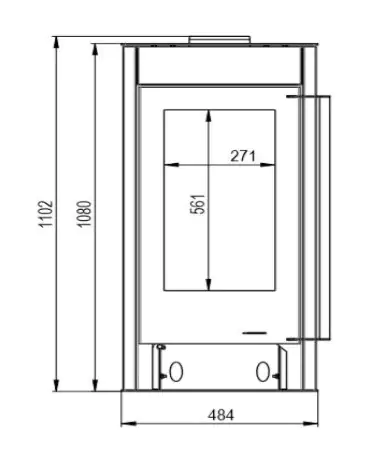 Thermia Kaminofen Zyklon Naturstein, Stahl schwarz, 6 kW Thermia Kaminofen Zyklon Naturstein, Stahl schwarz, 6 kW