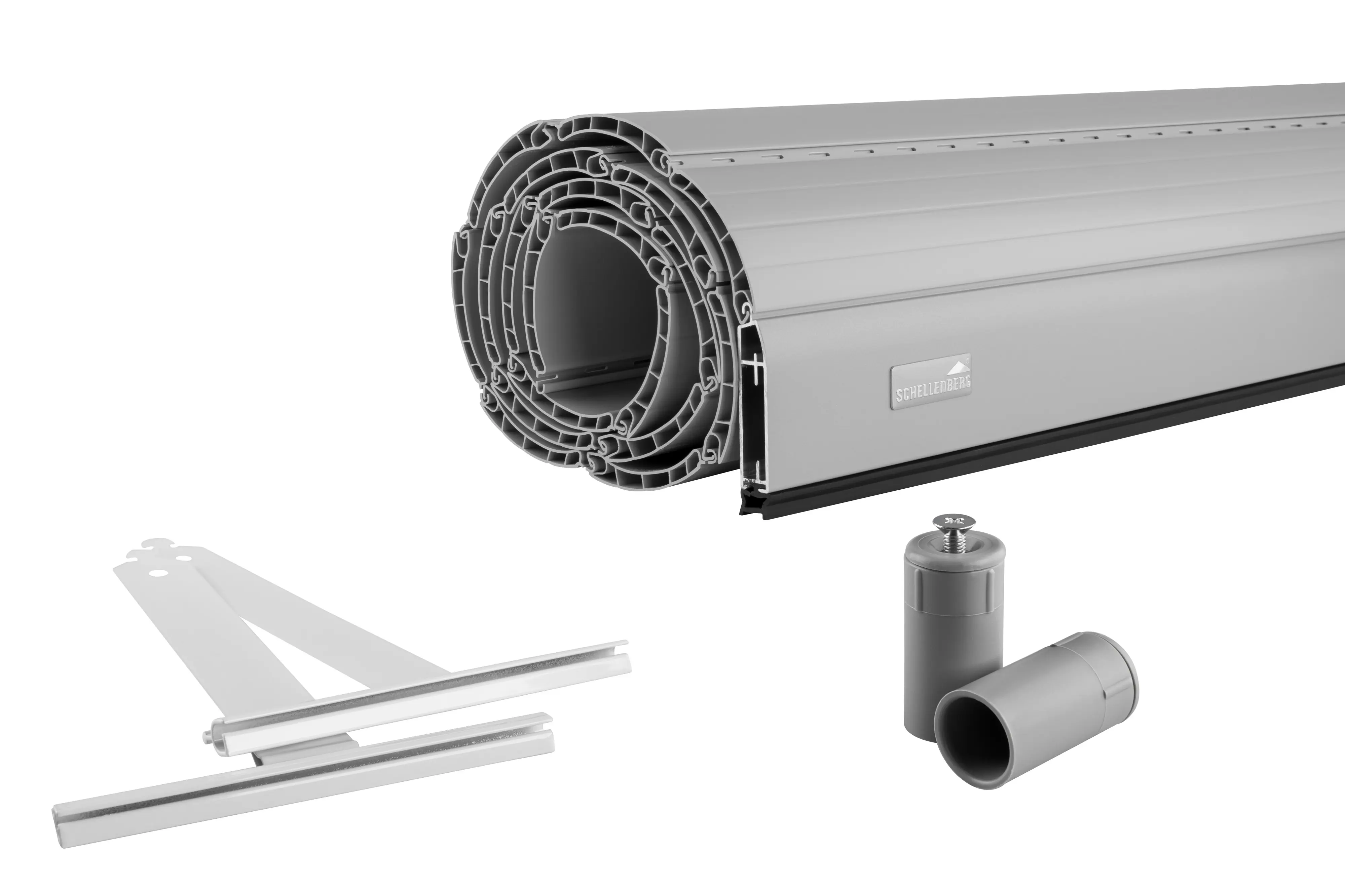 Schellenberg Rollladenpanzer komplett Set Maxi, 100 x 120 cm grau