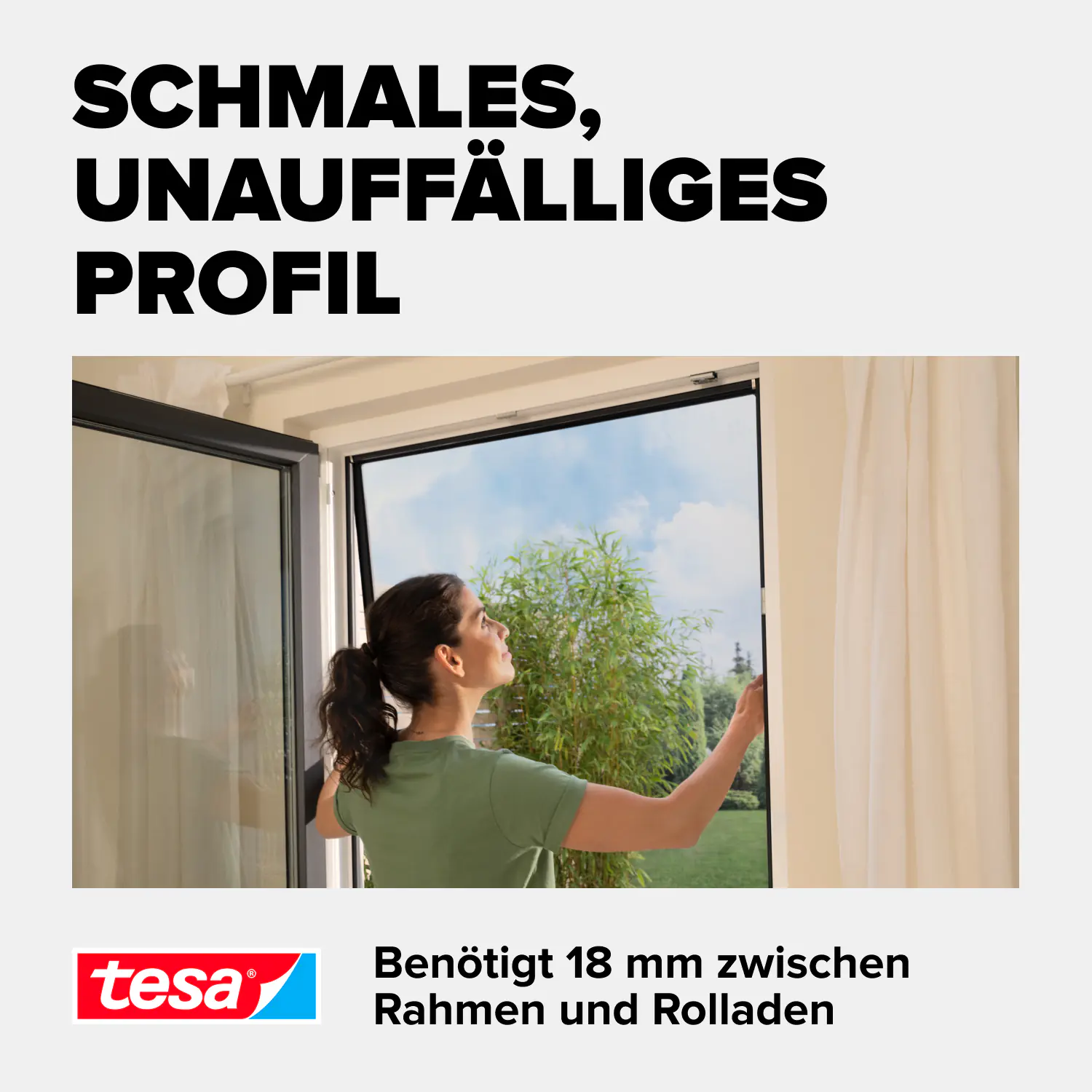 tesa Fliegengitter-Fenster Comfort im Alurahmen 120 x 150 cm anthrazit