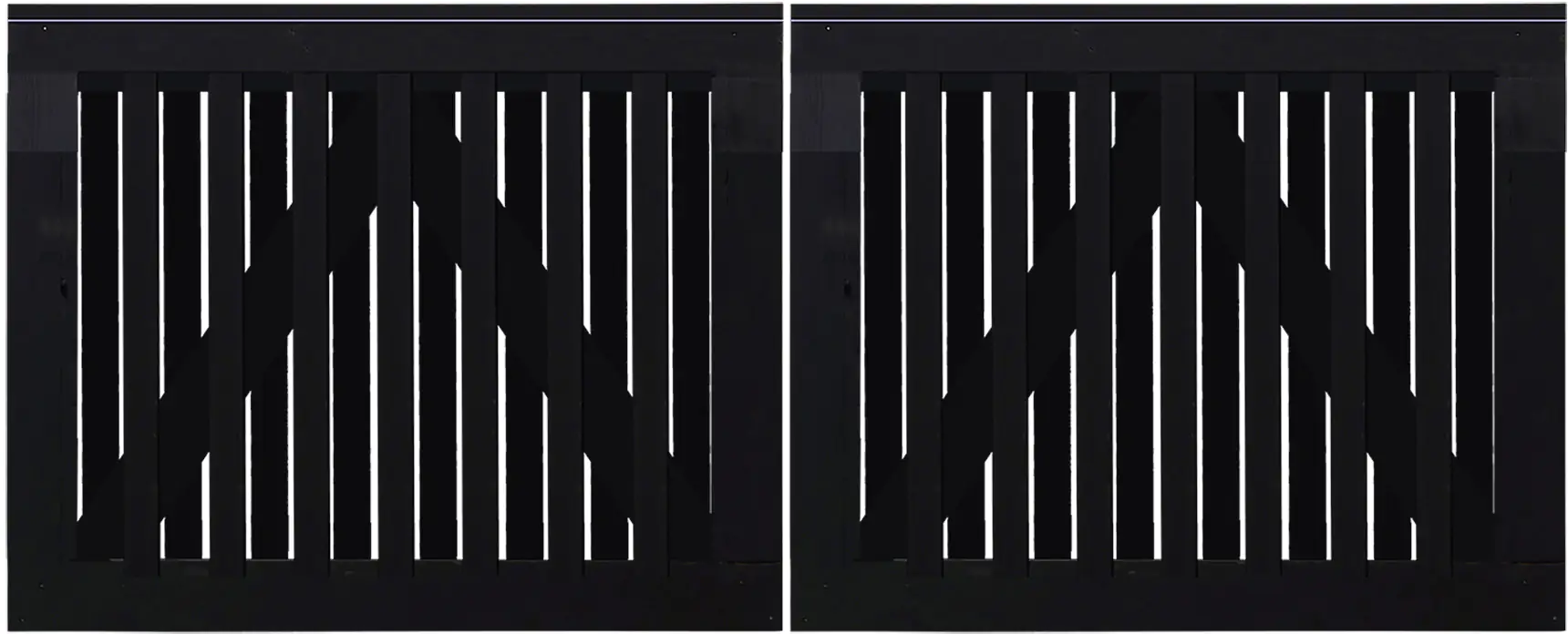 Plus Doppeltor Nagano 200 x 80 cm RAL 9005 Schwarz