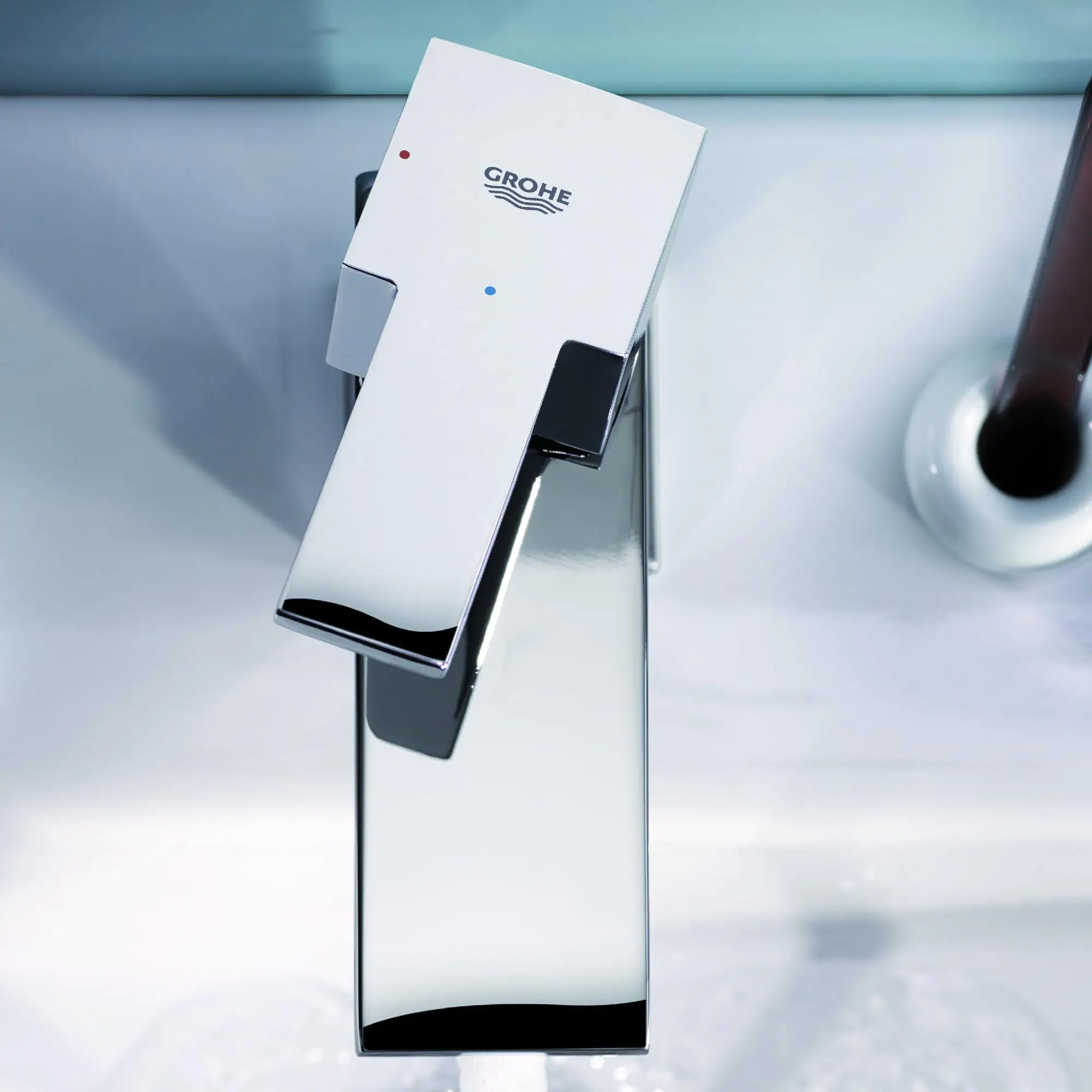 Grohe Waschtischarmatur Sail Cube verchromt, Energie-Spar-Funktion