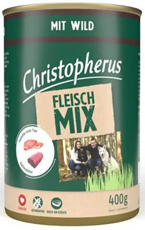 Christopherus Fleisch-Mix Hundenassfutter 400 g Wild