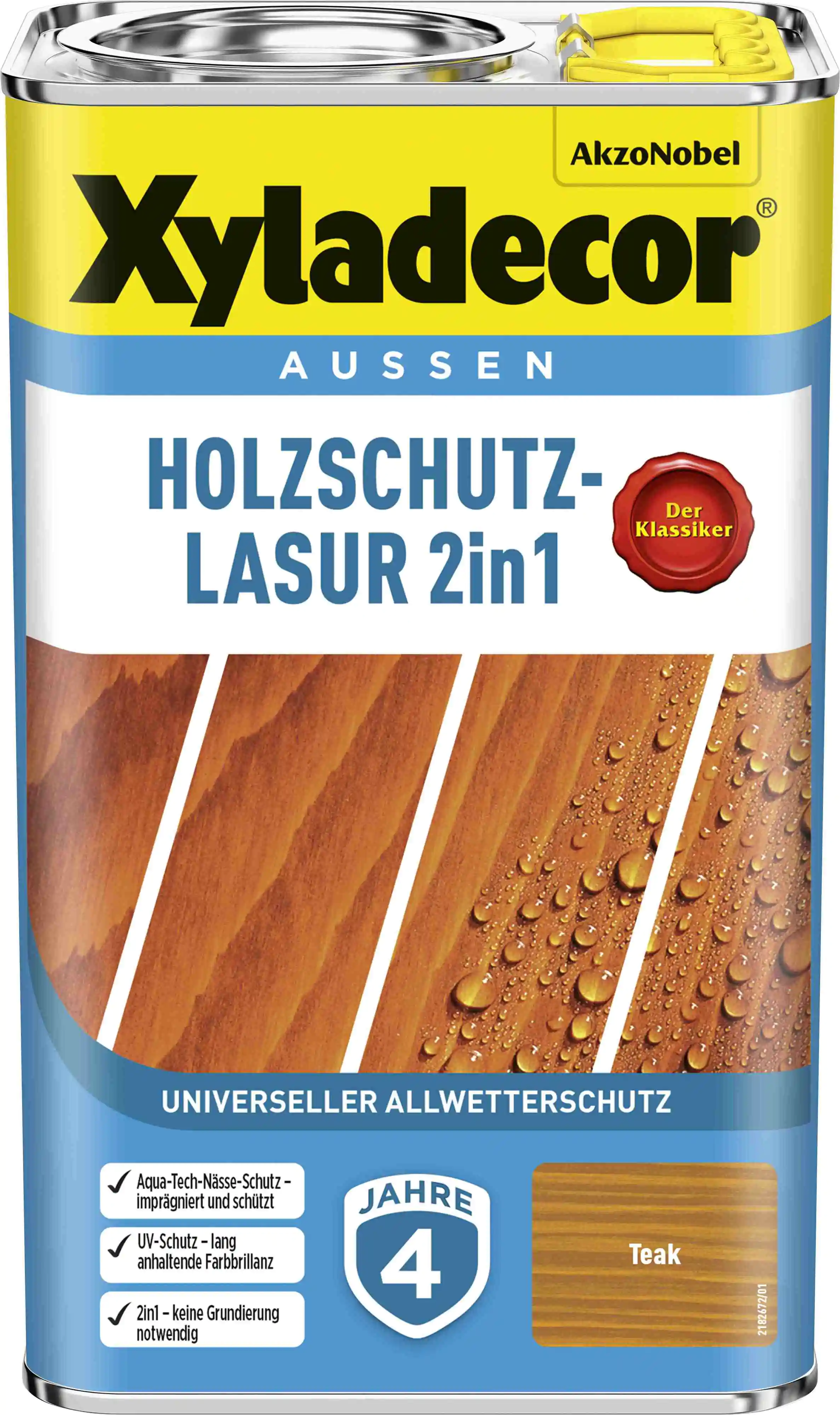 Xyladecor Holzschutzlasur 2,5 L teak 2in1 Xyladecor Holzschutzlasur 2,5 L teak 2in1