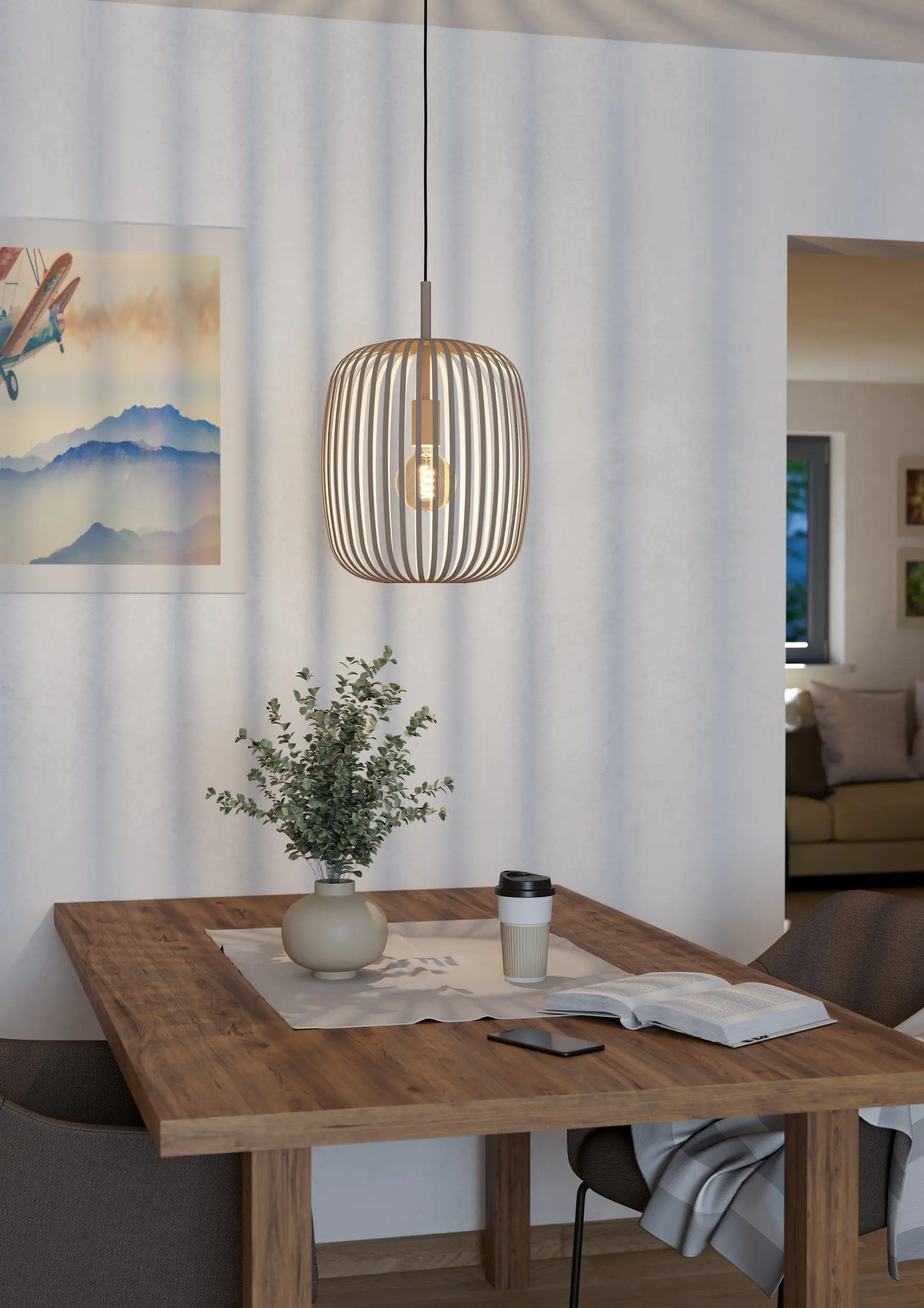 Eglo Hängeleuchte Romazzina sand 32,5 x 110 cm Eglo Hängeleuchte Romazzina sand 32,5 x 110 cm