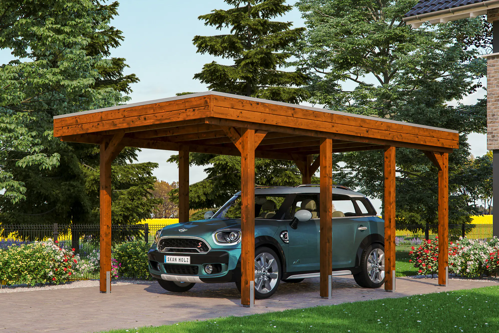 SKAN HOLZ Carport Friesland 314 x 555 cm mit Aluminiumdach SKAN HOLZ Carport Friesland 314 x 555 cm mit Aluminiumdach