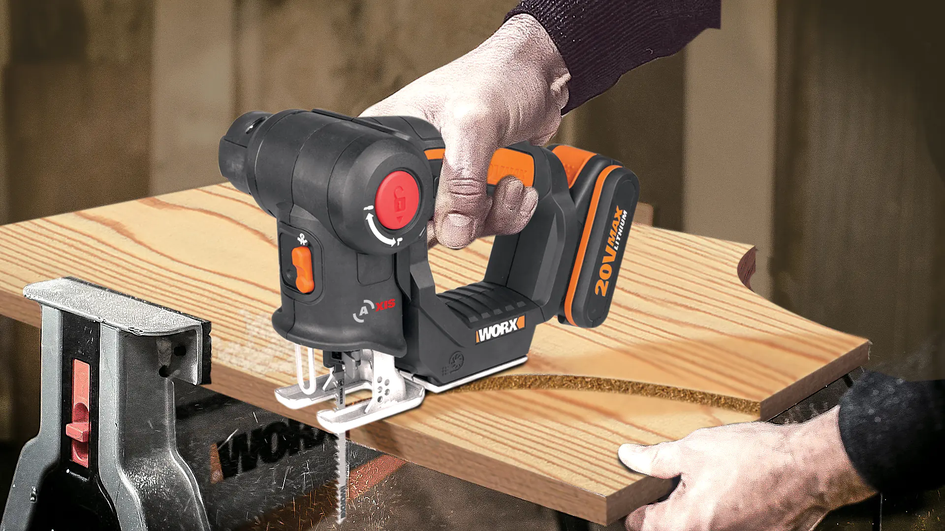 Worx Akku-Multisäge Axis WX550.9 20 V, ohne Akku und Ladegerät Worx Akku-Multisäge Axis WX550.9 20 V, ohne Akku und Ladegerät
