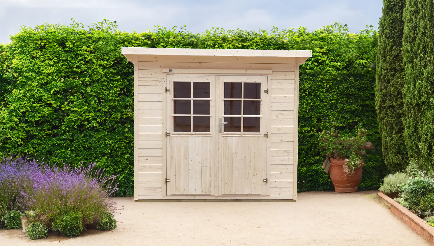 Weka Gartenhaus Mina 254 x 250 cm natur mit Fußboden Weka Gartenhaus Mina 254 x 250 cm natur mit Fußboden