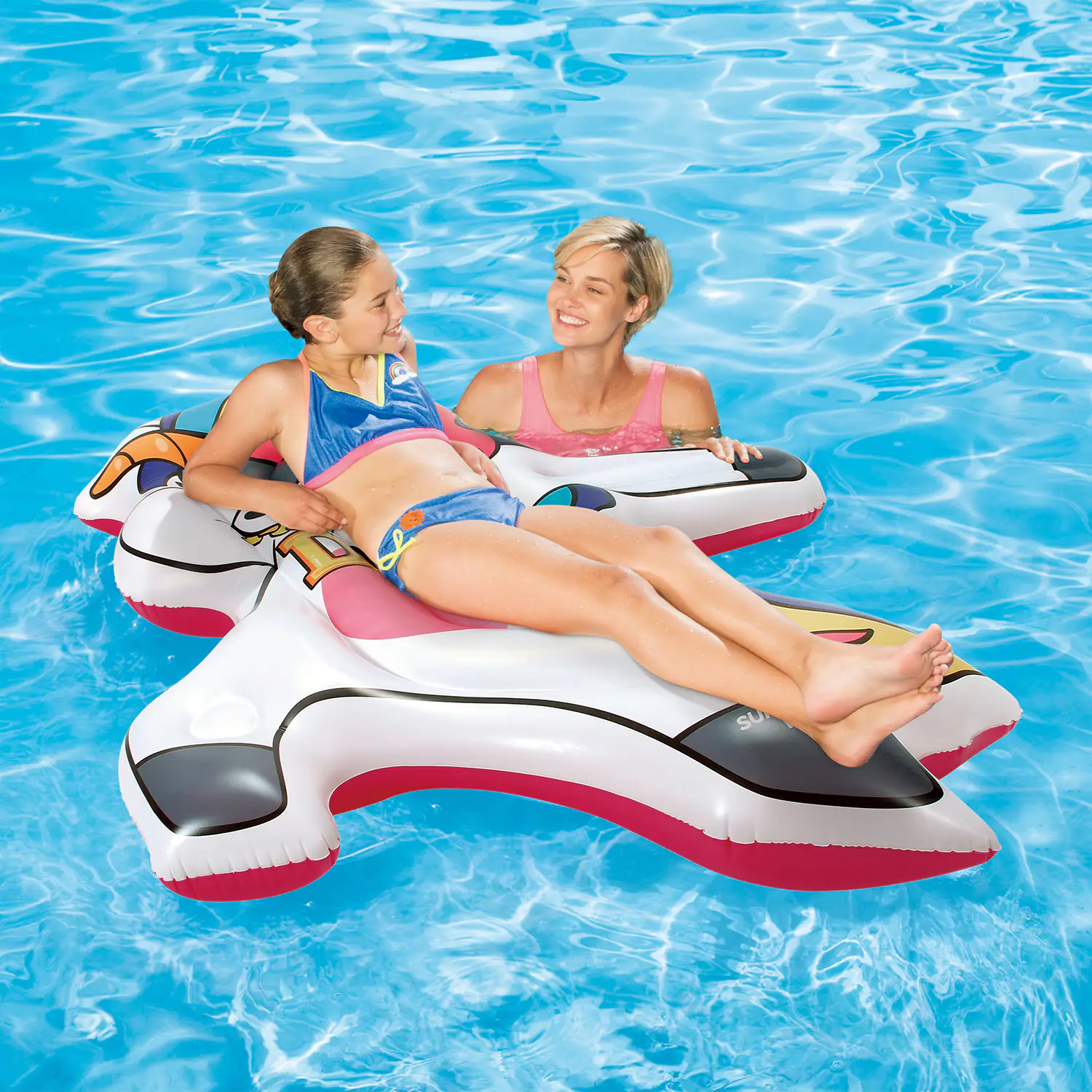 Summer Waves Luftmatratze Einhorn 1,55 x 1,32 m