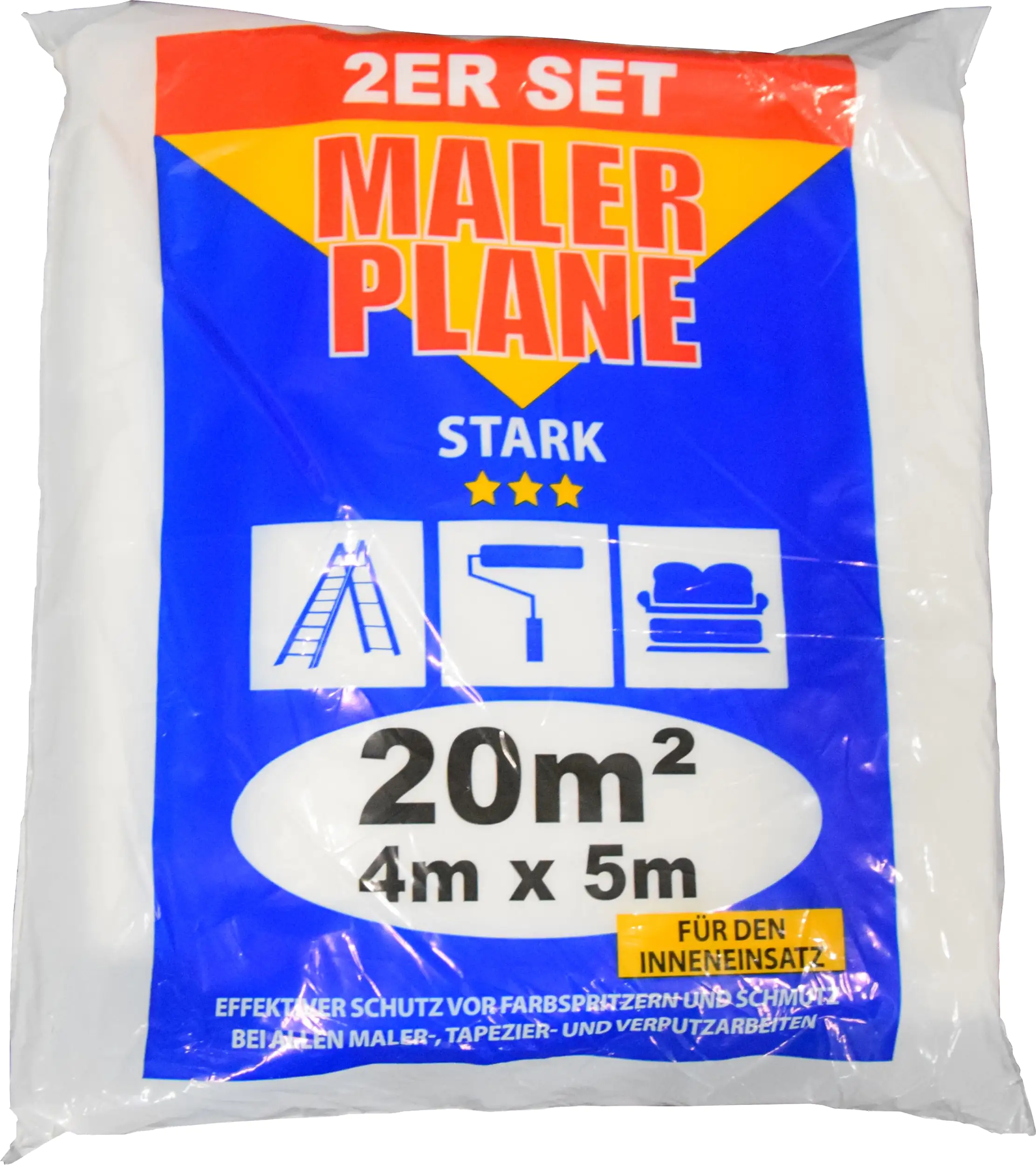 JUFOL Abdeckplane 2-er Set 2 mal 4 x 5 m, transparent