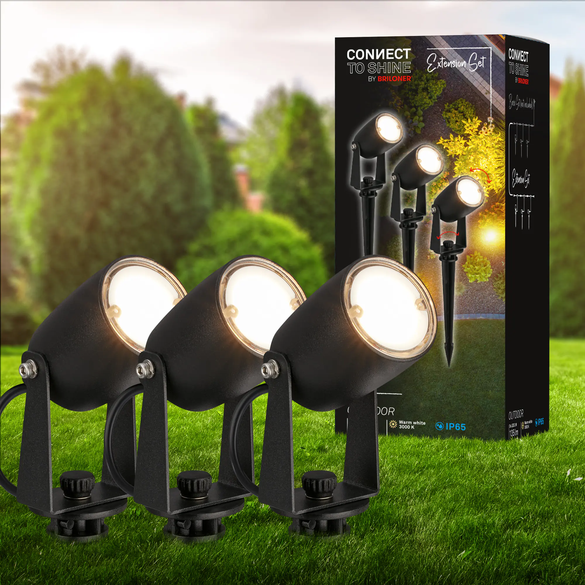 Briloner LED Wegeleuchte Iris Connect to Shine 3er Erweiterungsset 3x2W warmweiß Briloner LED Wegeleuchte Iris Connect to Shine 3er Erweiterungsset 3x2W warmweiß