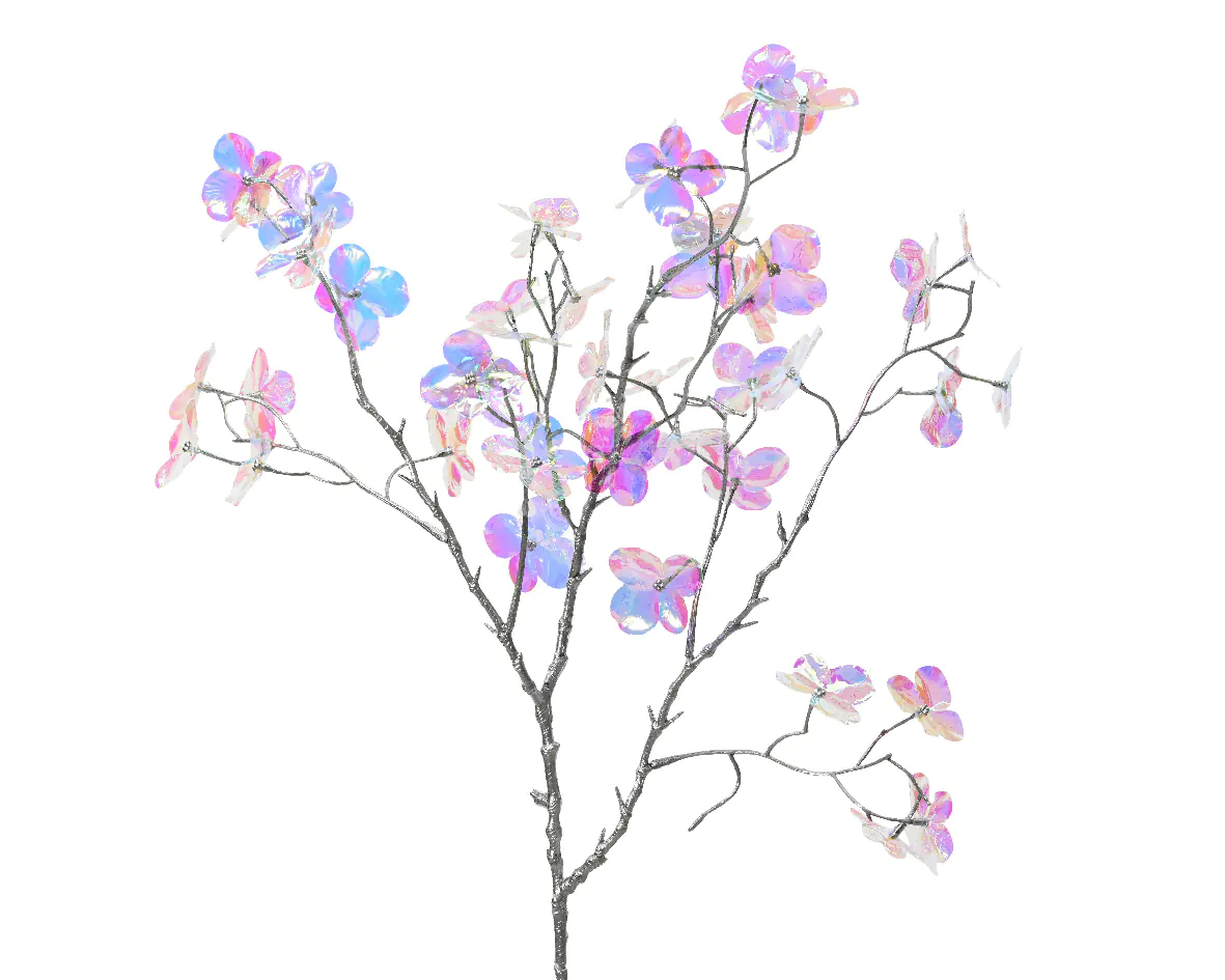 Kaemingk Dekozweig Kunststoff iris / transparent