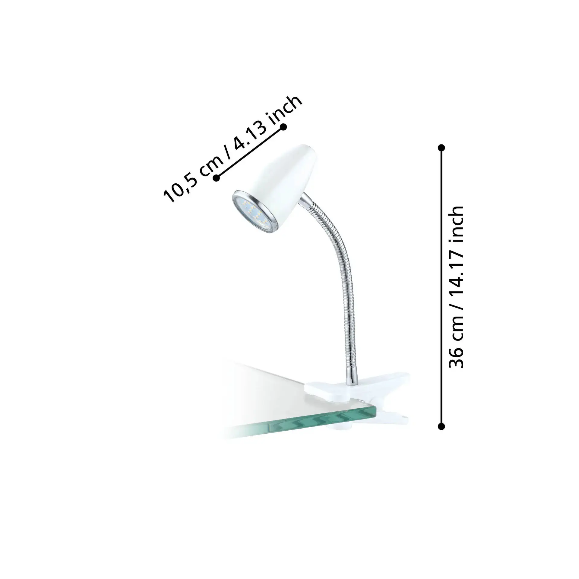 Eglo Klemmleuchte Riccio 1 GU10 weiß chrom Stahl