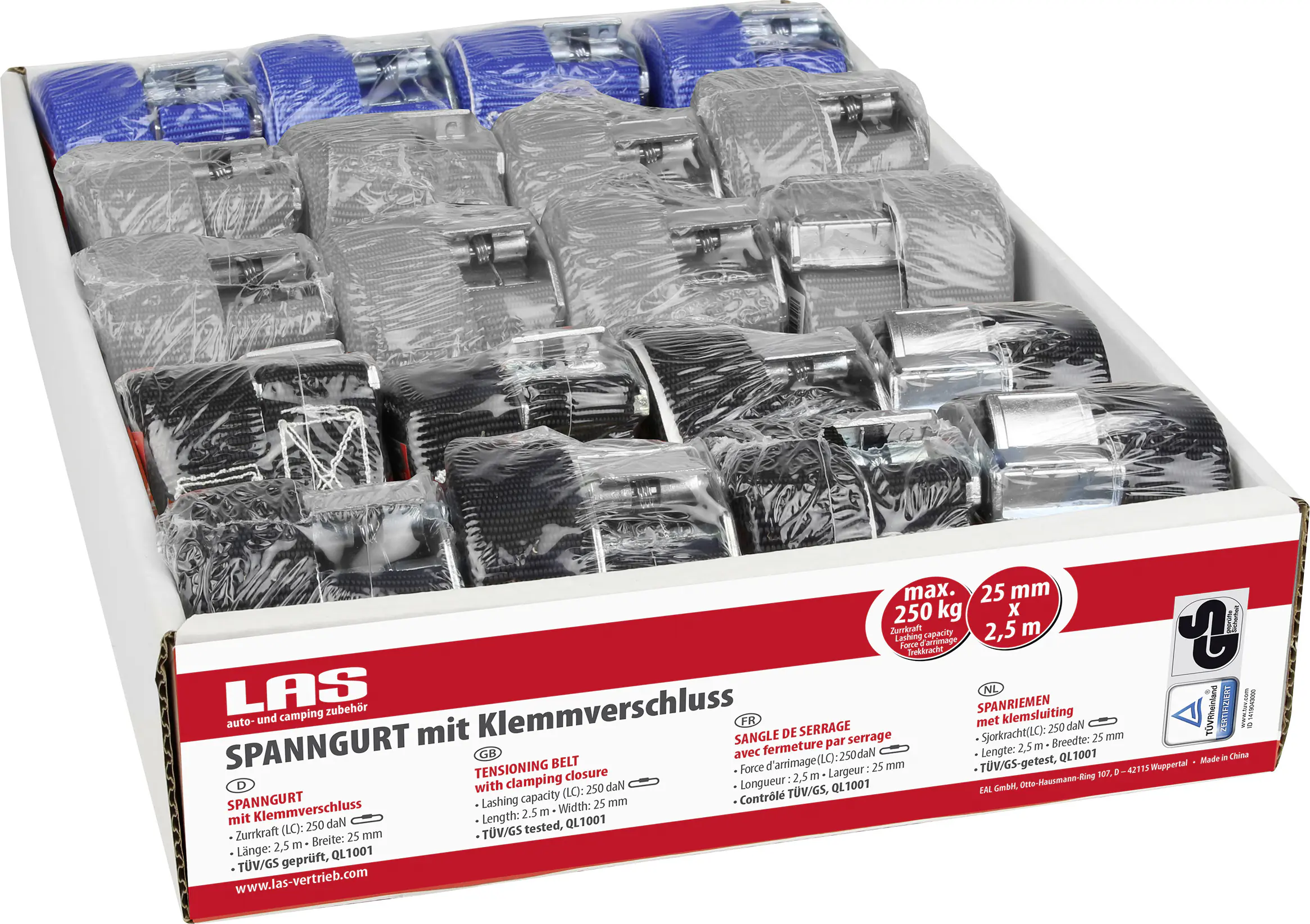 LAS Spanngurt mit Klemmverschluss 2,5m