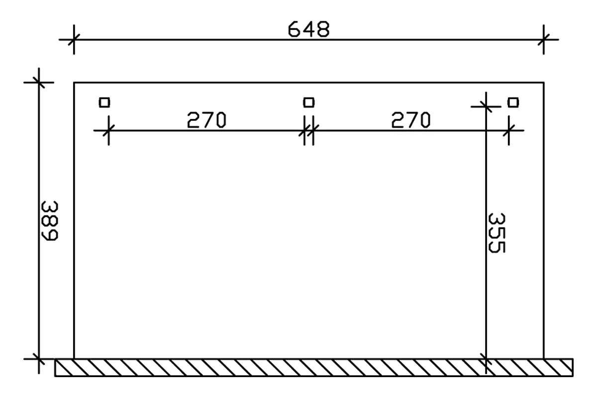 SKAN HOLZ Terrassenüberdachung Venezia 648 x 389 cm Leimholz