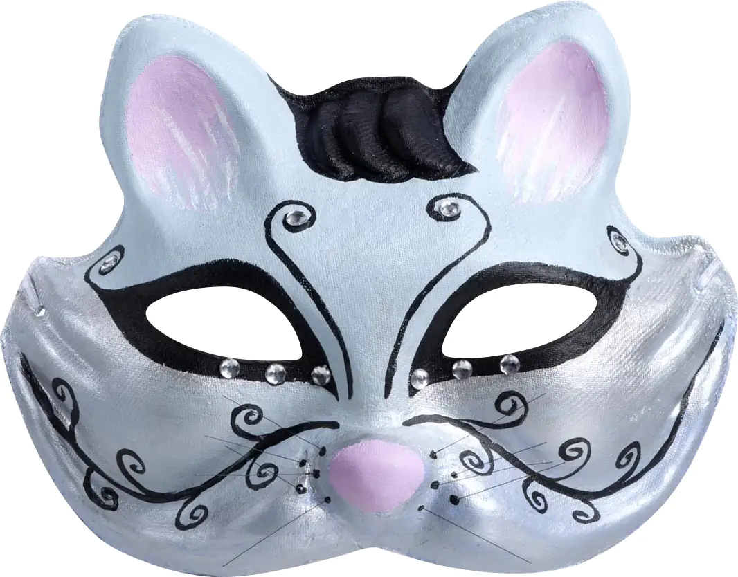 Papp-Maske Katze 22 x 17 cm 1 Stück
