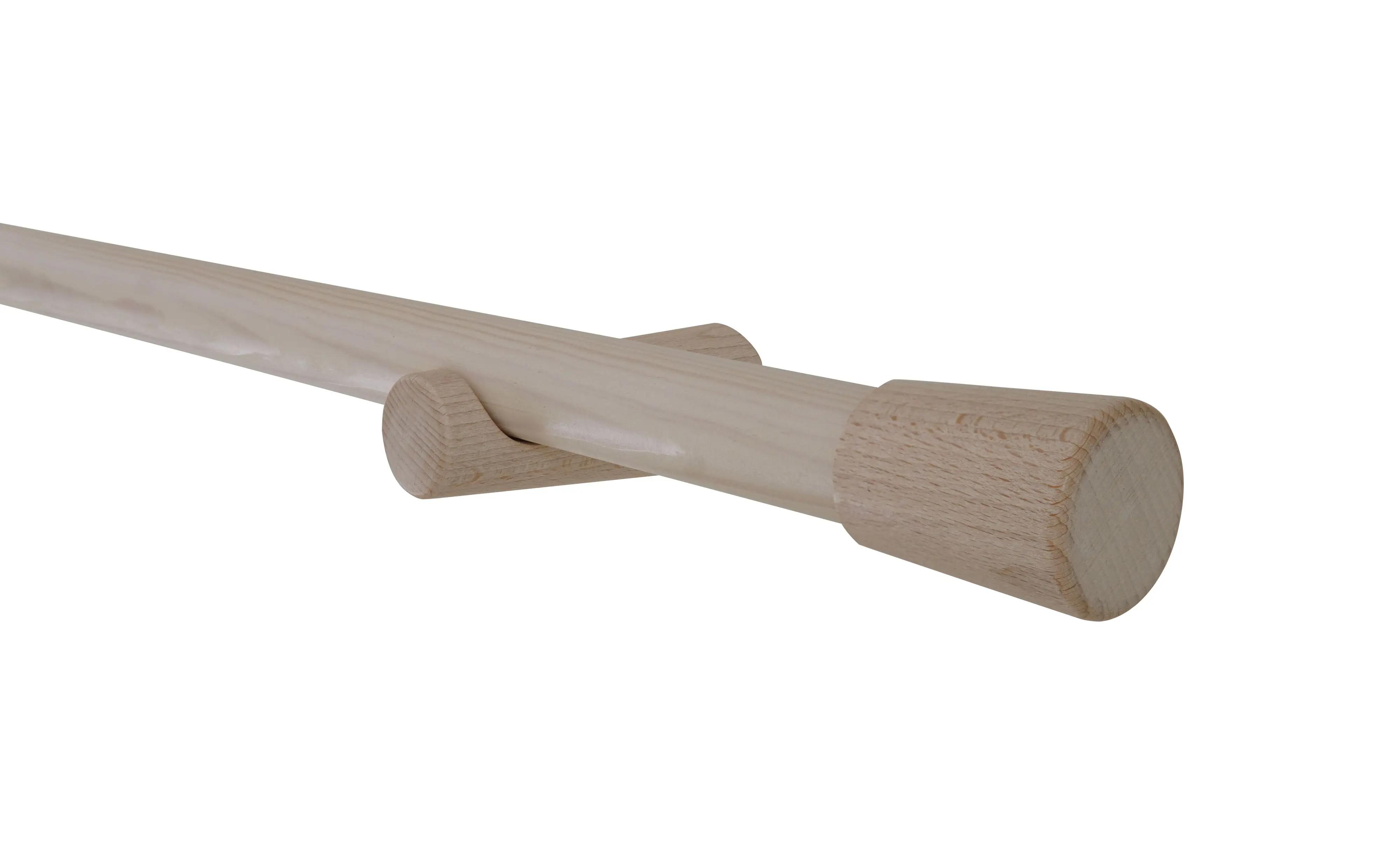 Gardinia Holz-Gardinenstangen-Set Koro 1-Lauf 160 cm ahorn-optik