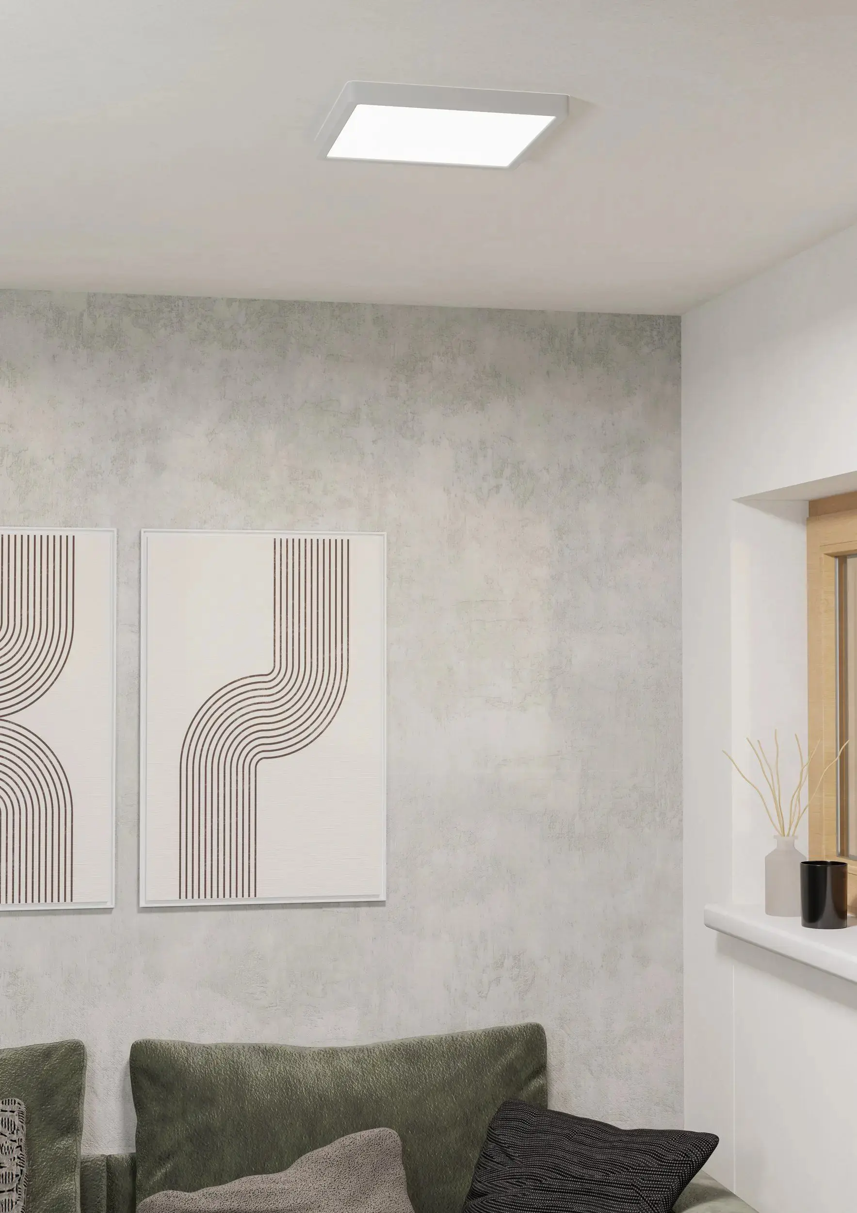 Eglo LED Deckenleuchte Fueva 6-Z weiß 30 x 30 cm RGB dimmbar