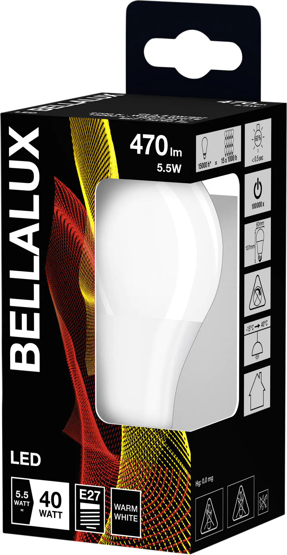 Bellalux LED Leuchtmittel Klassik CLA40 E27 4,9 W warmweiß matt