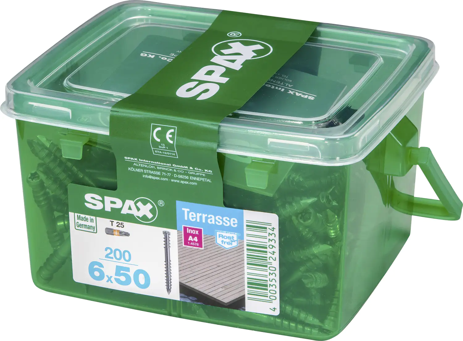 Spax Terrassenschrauben 6.0 x 50 mm TX 25 - 200 Stk. Spax Terrassenschrauben 6.0 x 50 mm TX 25 - 200 Stk.
