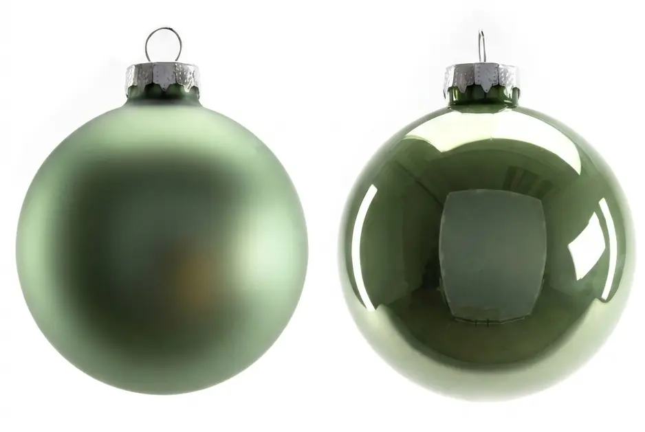 TrendLine Weihnachtskugeln aus Glas Ø 8 cm salbeigrün 6 Stück